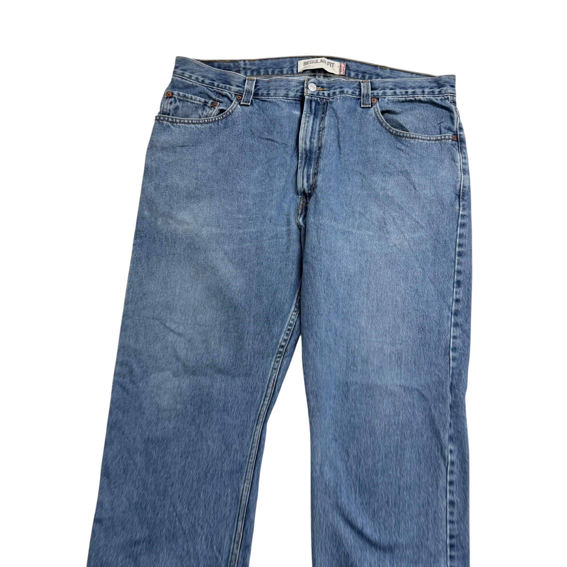 Levis 505 Jeans W40 L30 Mens Mid Blue Regular Straight Fit Vintage Denim