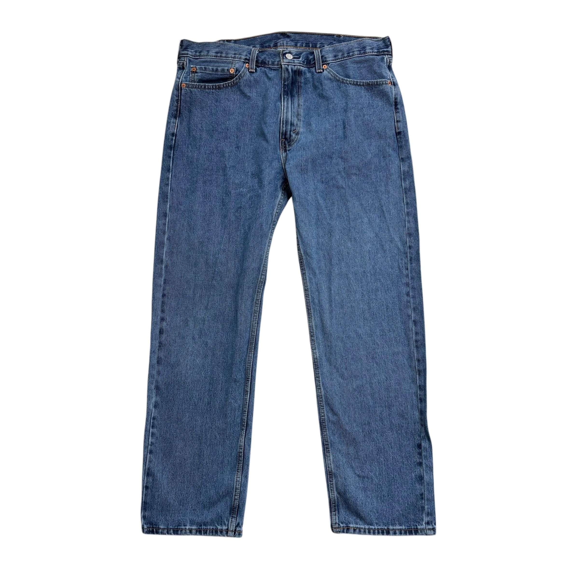Levis 505 Jeans W38 L32 Mens Mid Blue Regular Straight Fit Denim