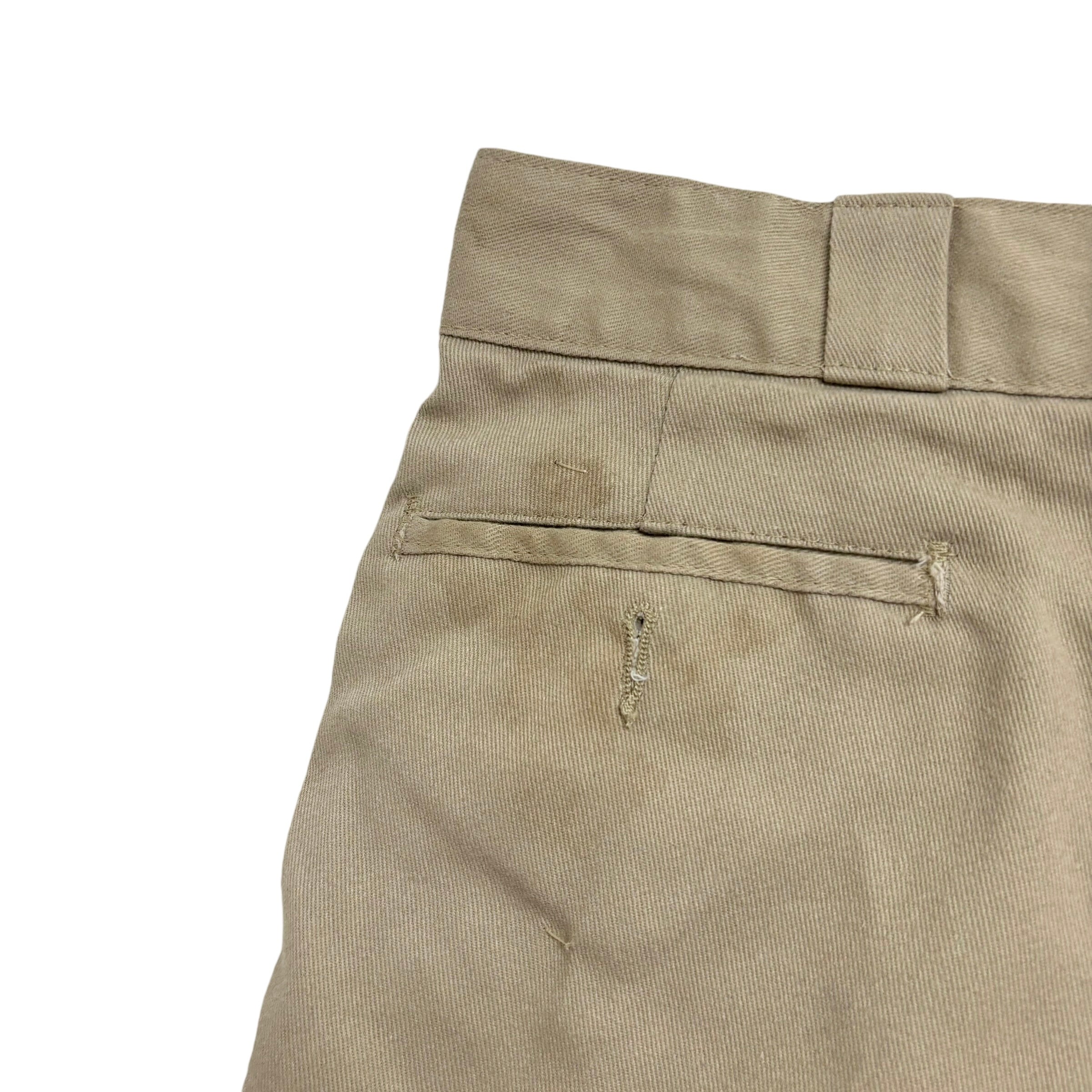 Dickies 874 Trousers W42 L30 Mens Beige Pants Original Straight Fit Workwear