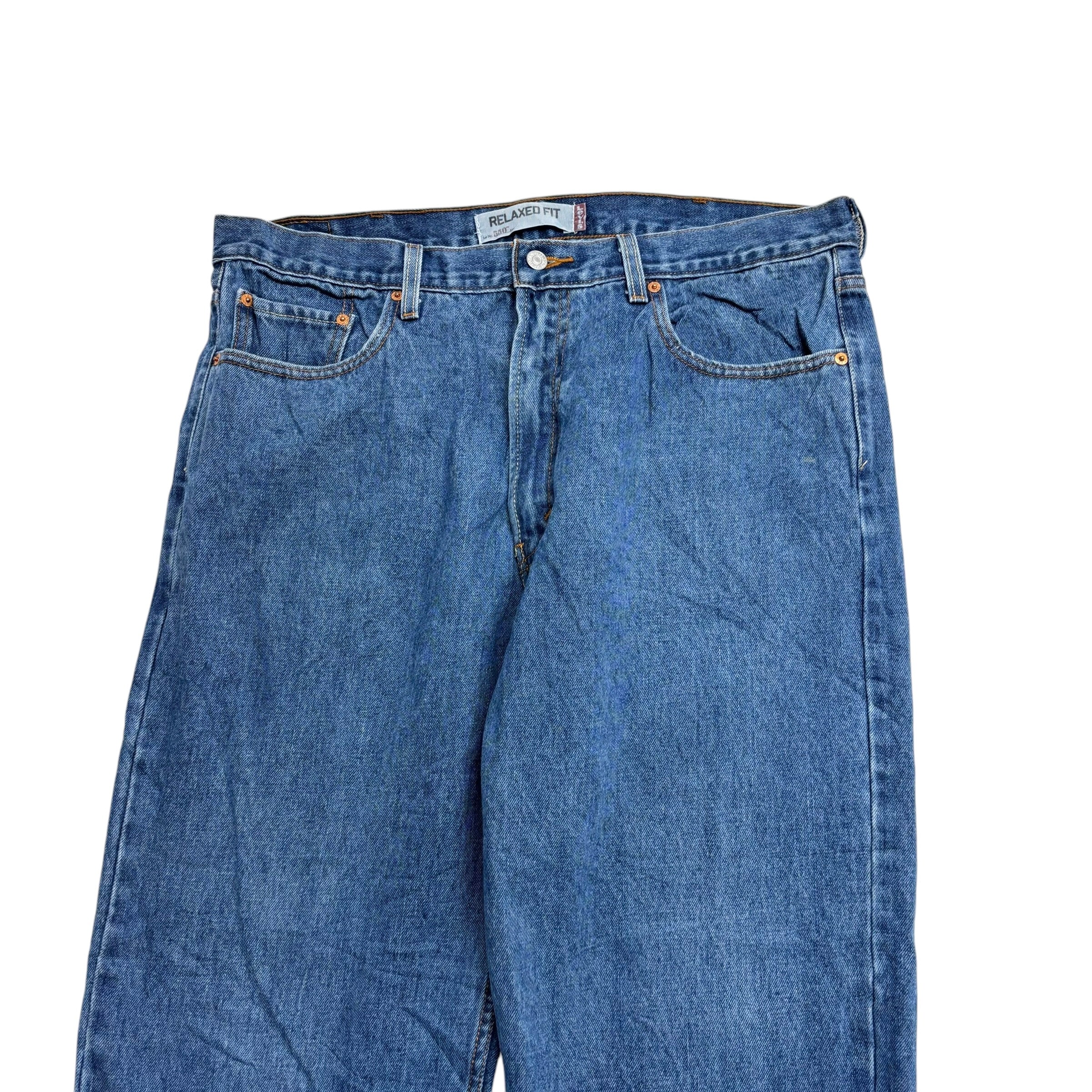 Levis 550 Jeans W38 L30 Mens Mid Blue Baggy Relaxed Straight Vintage Denim (E)