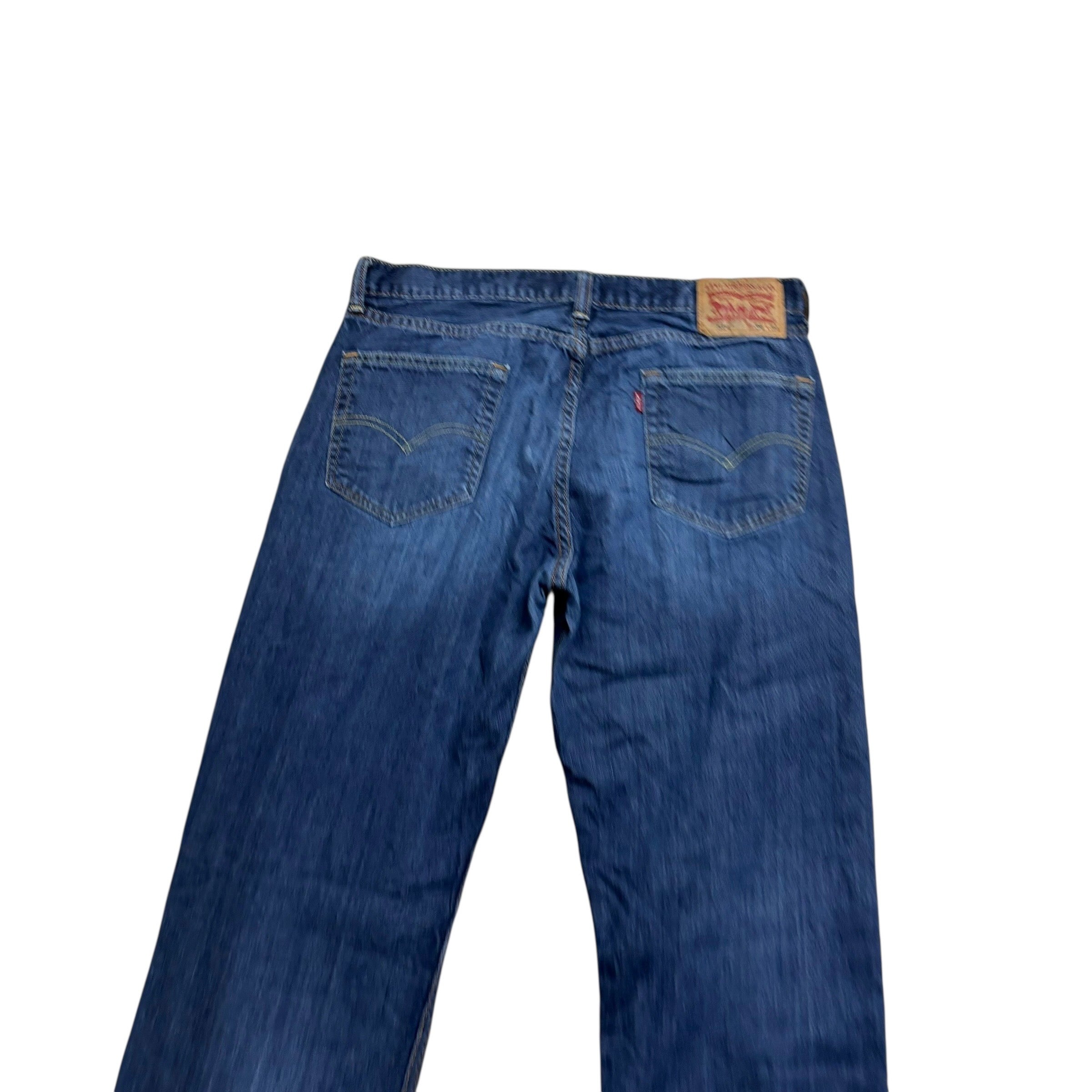 Levis 514 Jeans W34 L34 Mens Dark Blue Regular Straight Fit Denim (E)