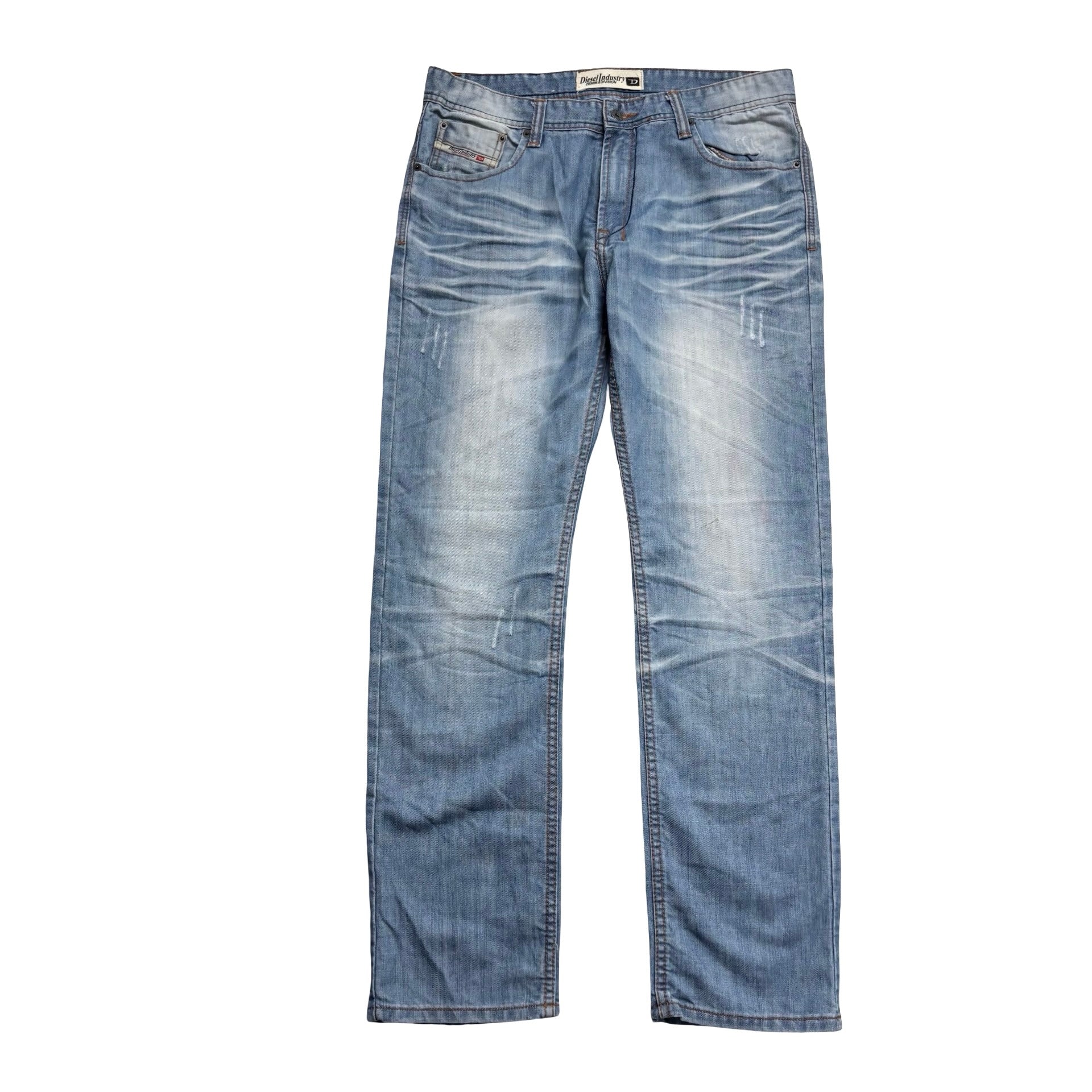 Diesel Ramel Jeans W36 L32 Mens Mid Blue Regular Straight Fit Vintage