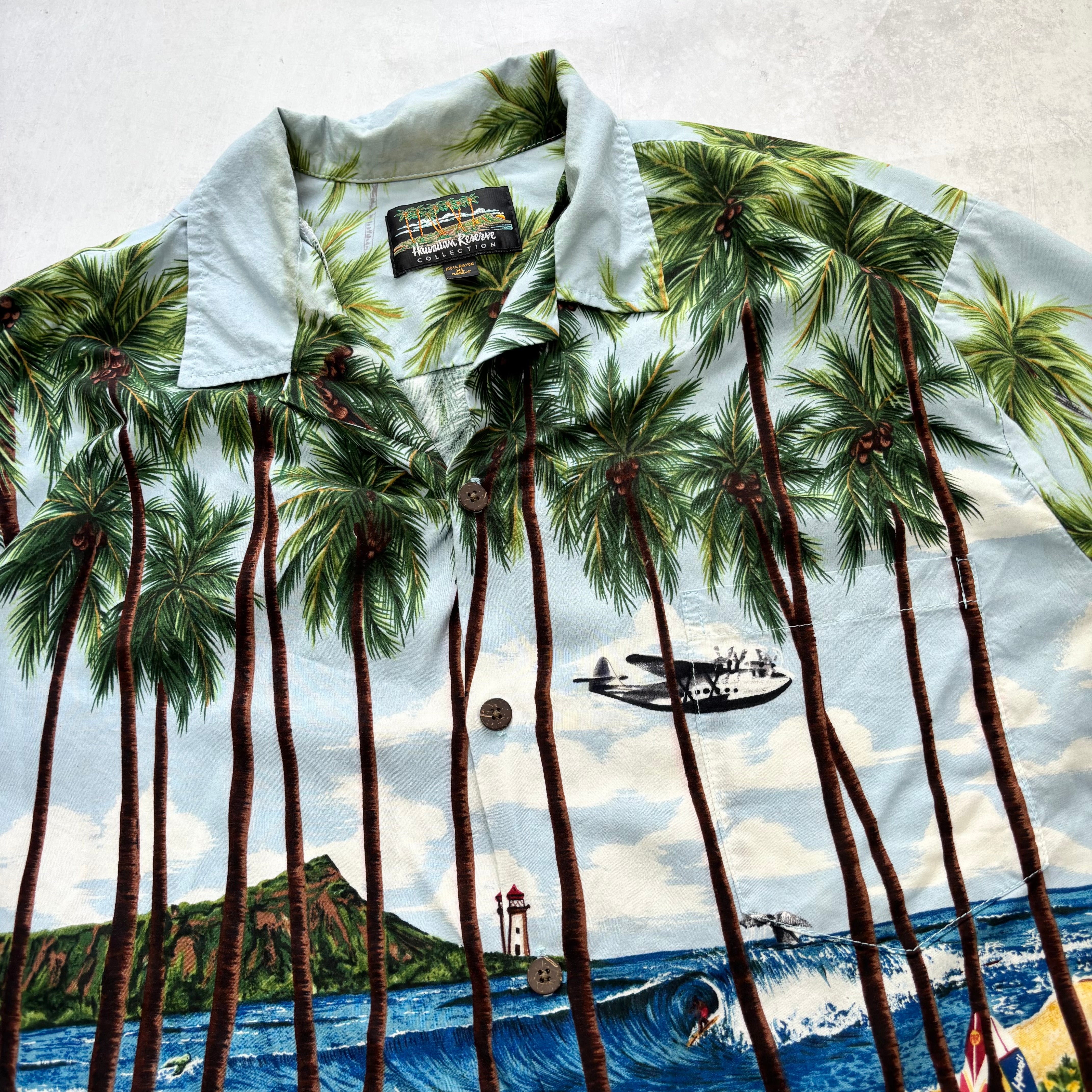 Vintage Hawaiian Shirt Mens XL Multicoloured Floral Aloha Short Sleeve Rayon (E)