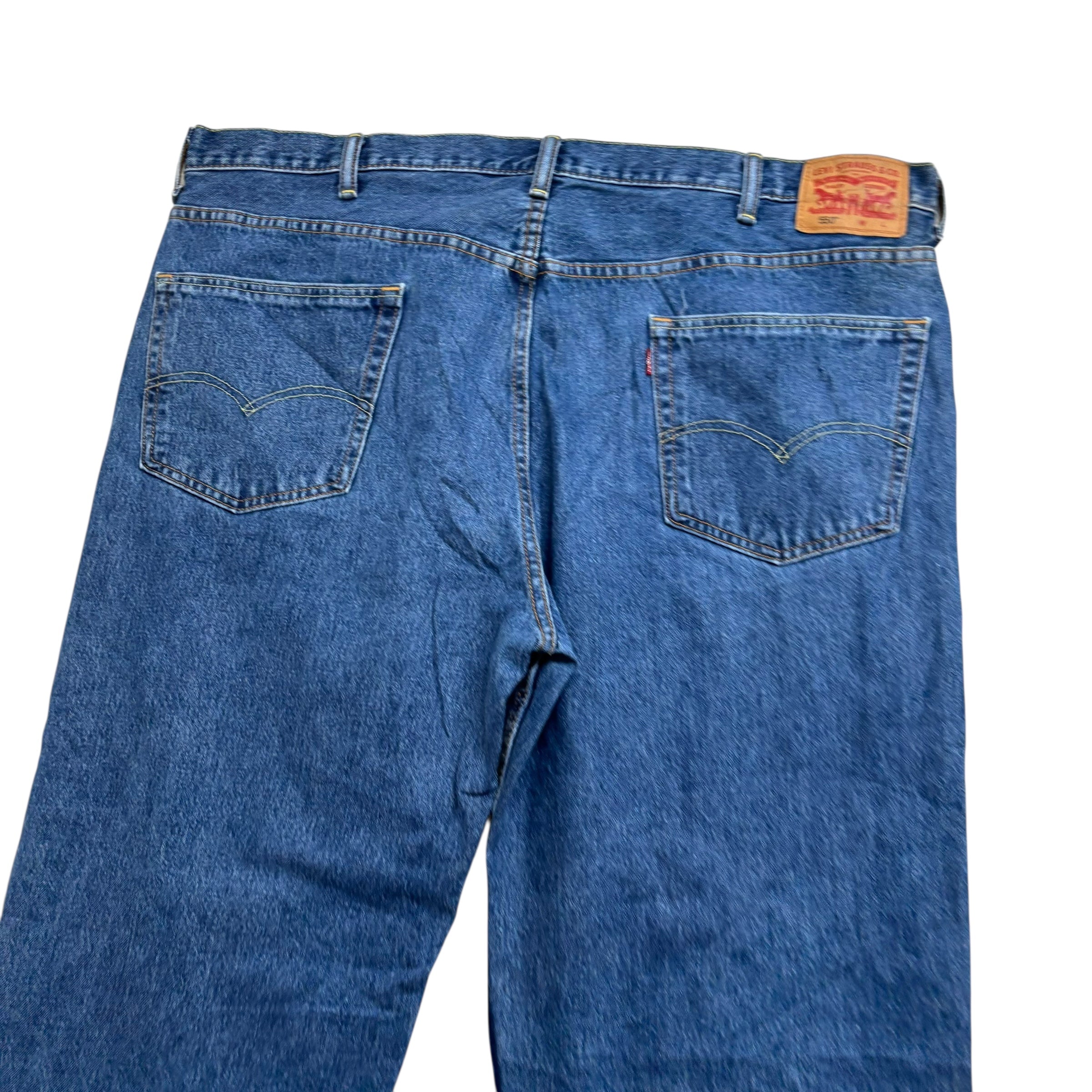 Levis 550 Jeans W46 L29 Mens Mid Blue Baggy Relaxed Straight Fit Denim (E)