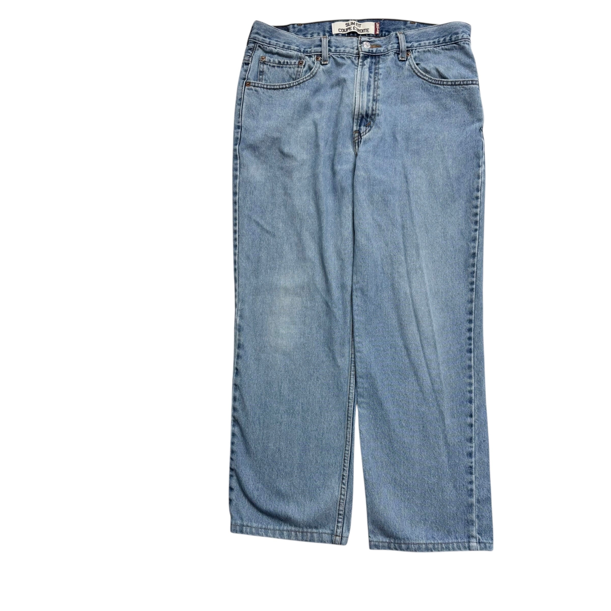 Levis 516 Jeans W34 L27 Mens Light Blue Regular Straight Fit Vintage Denim (E)