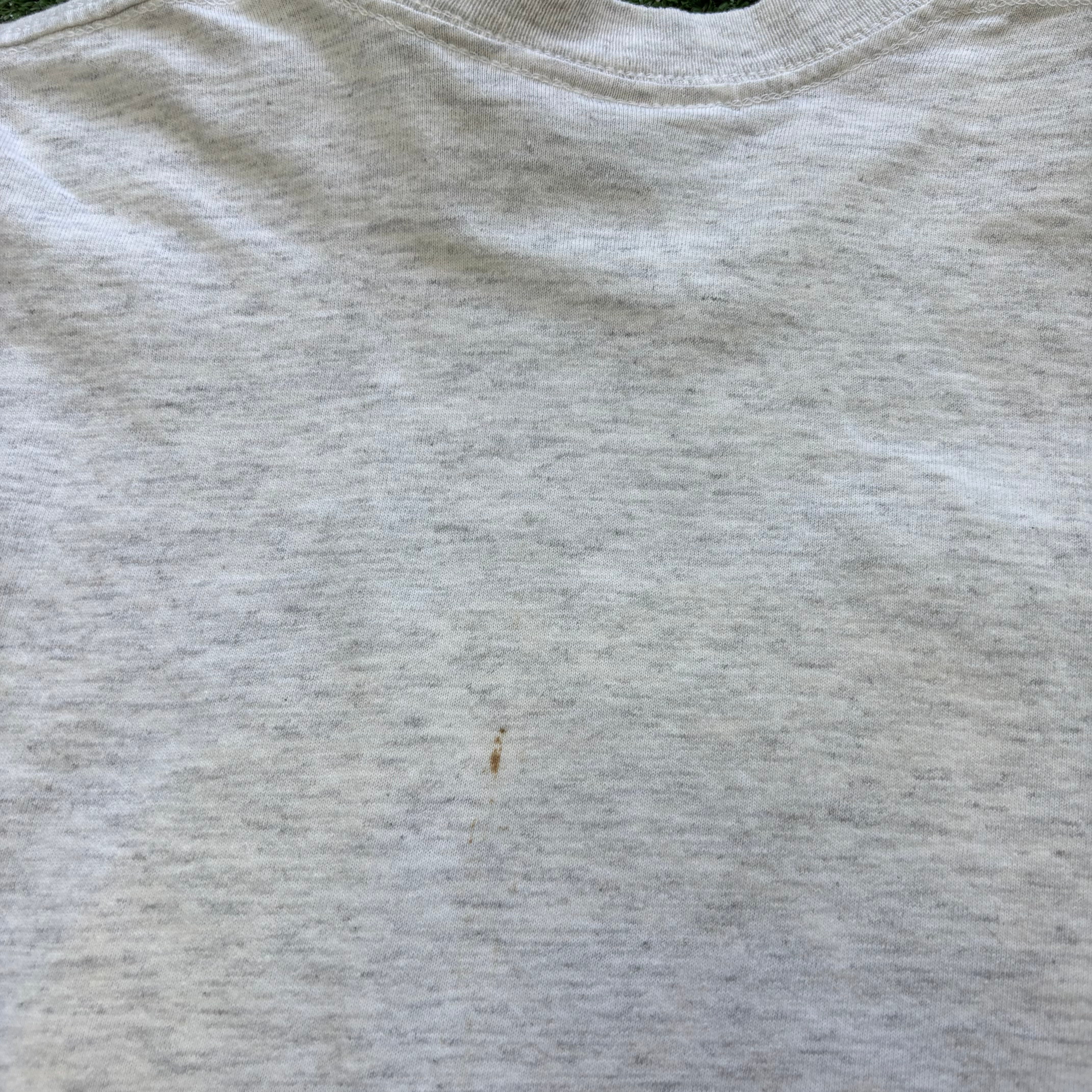 Vintage T Shirt Mens Small Grey Single Stitch Graphic Print 90s College