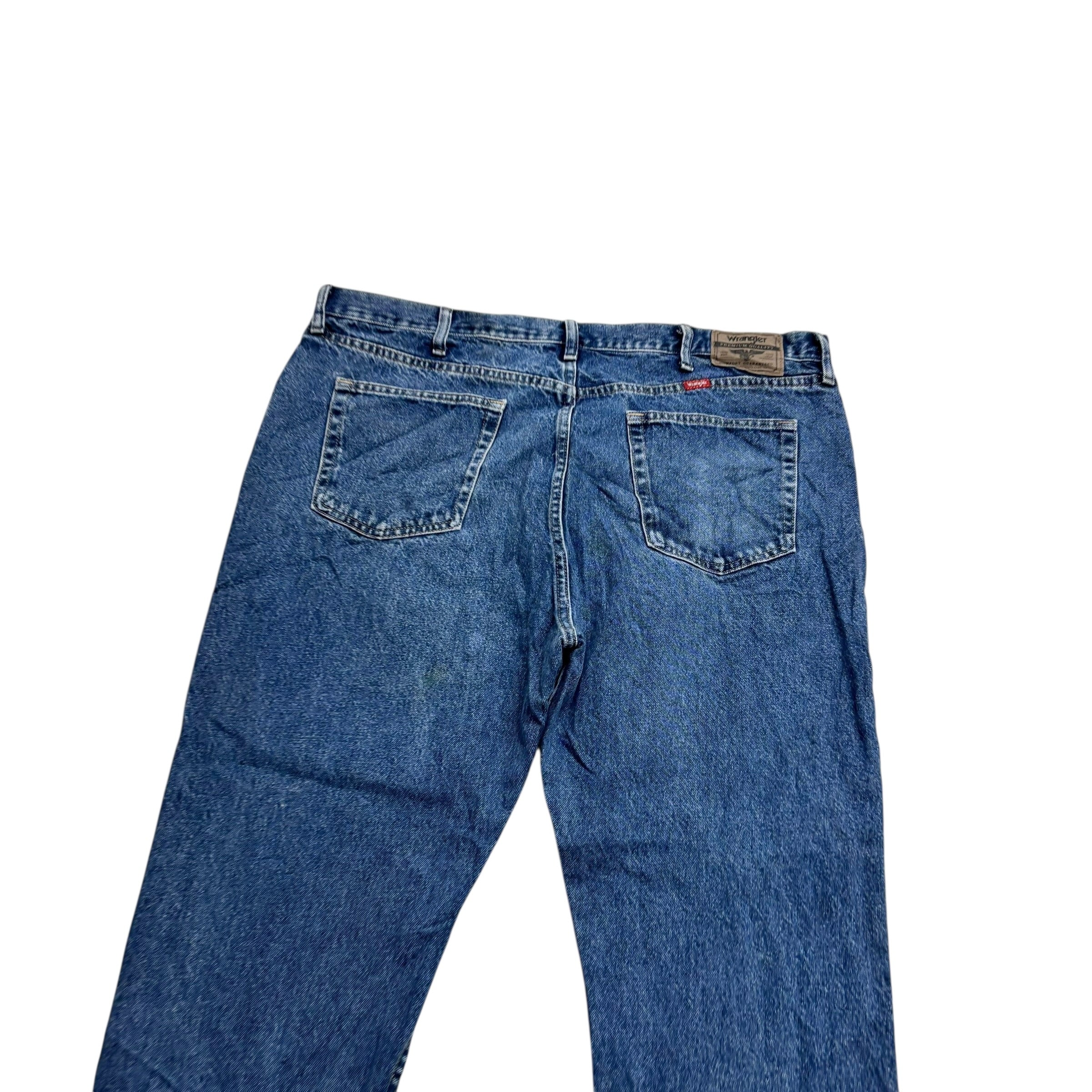 Wrangler Jeans W42 L30 Mens Mid Blue Regular Straight Fit Denim