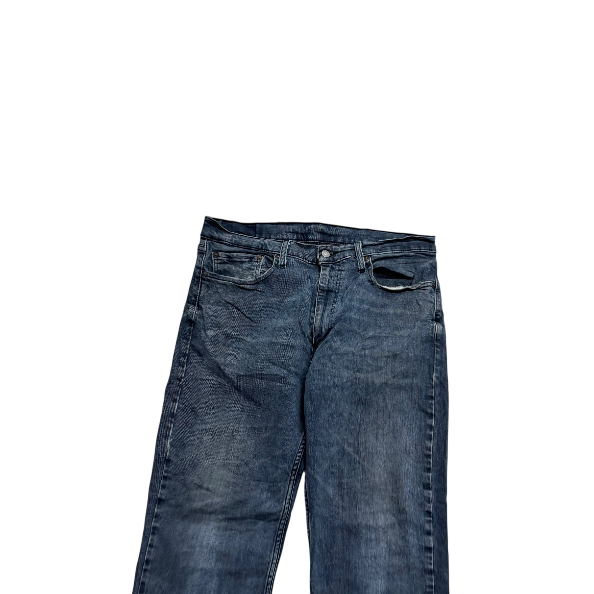 Levis 514 Jeans W36 L32 Mens Navy Blue Regular Straight Fit Stretch Denim