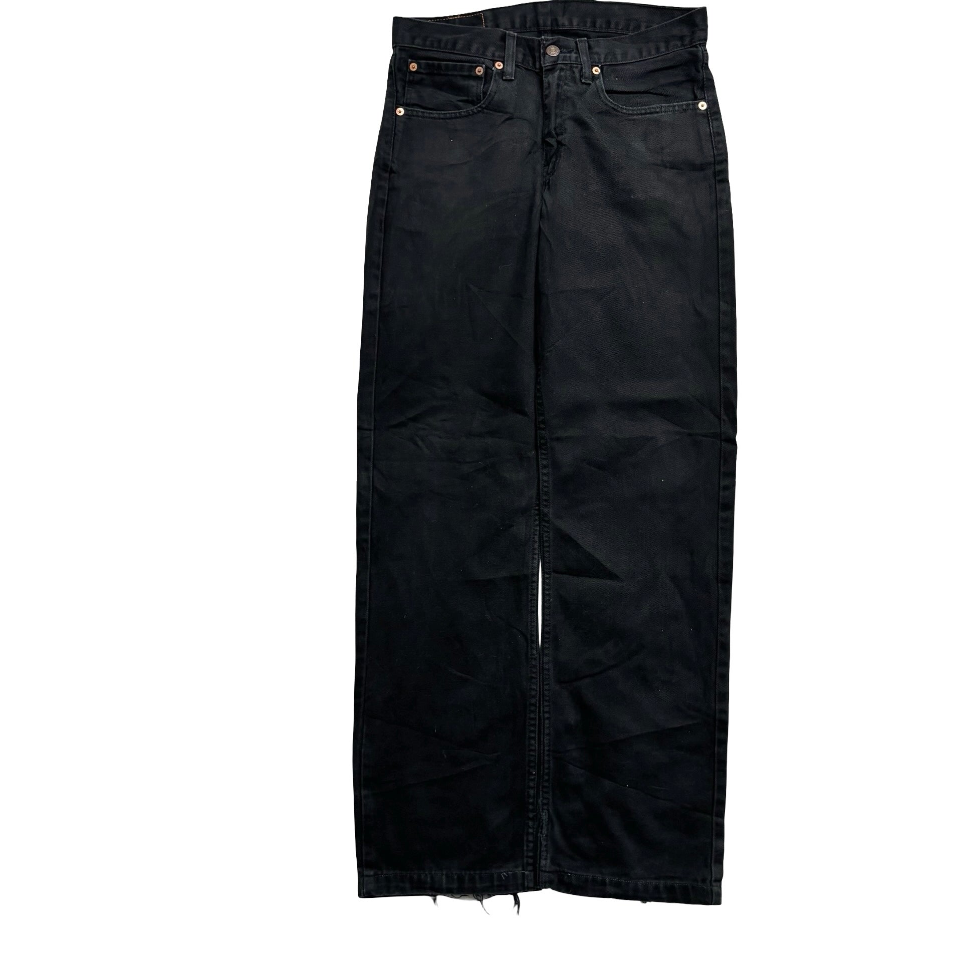 Levis 752 Jeans W31 L32 Mens Black Regular Straight Vintage Denim