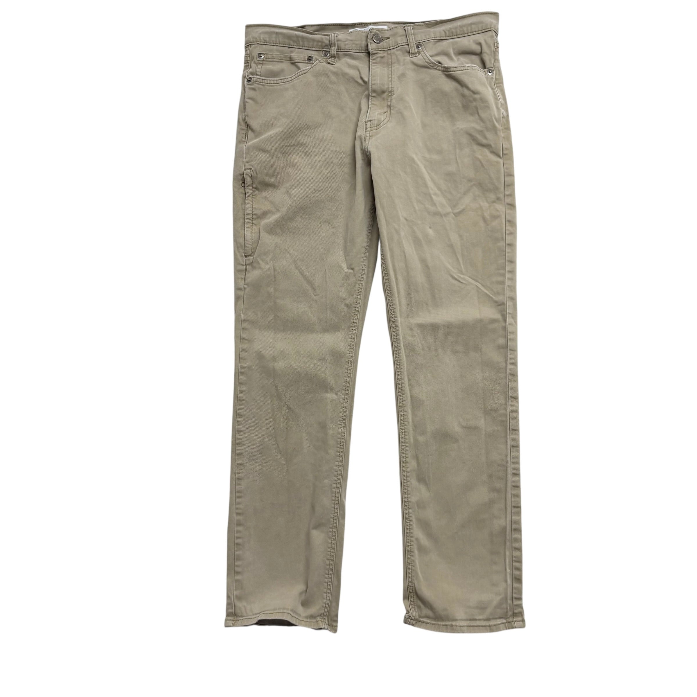 Levis Signature Trousers W34 L31 Mens Beige Tapered Fit Stretch Pants