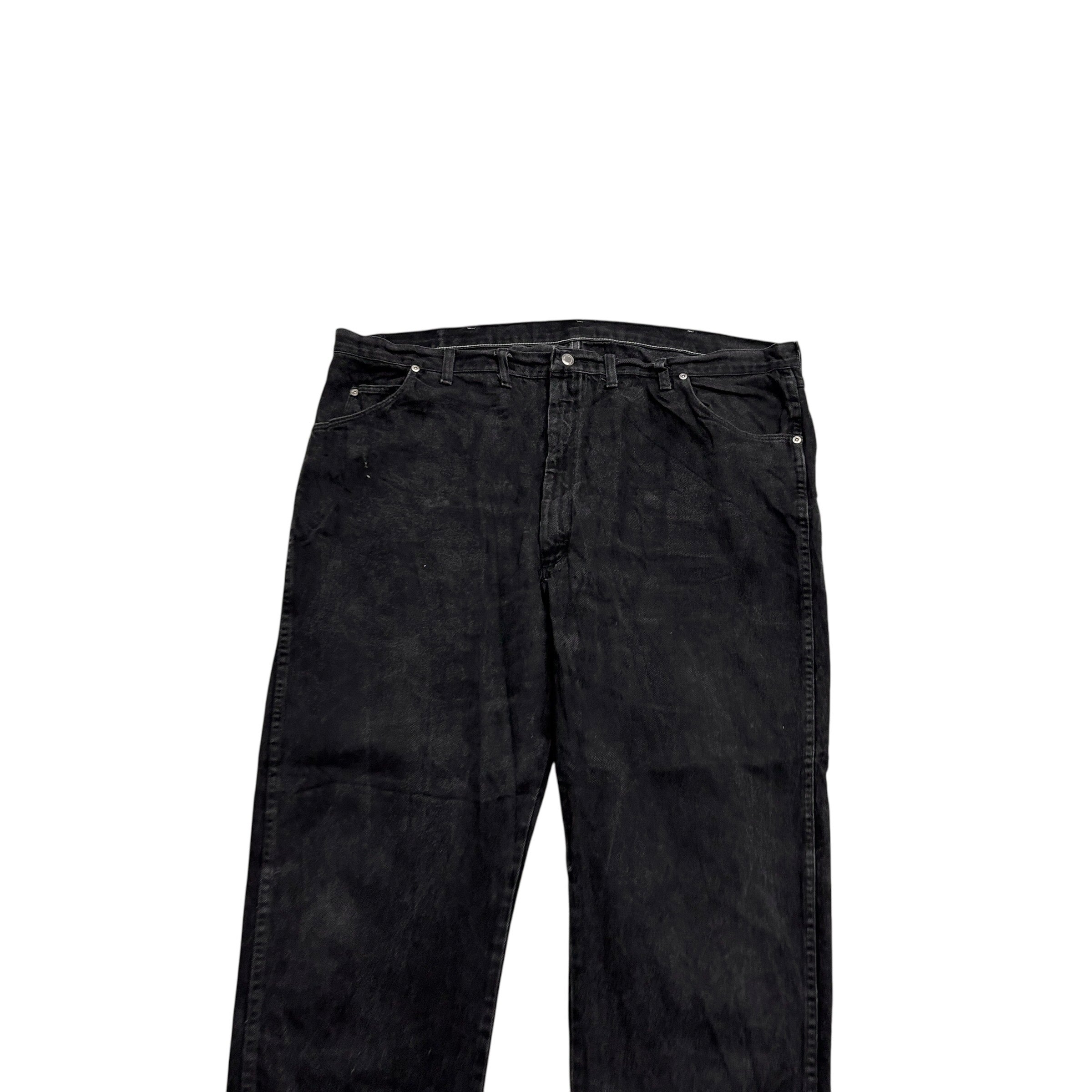 Wrangler Jeans W48 L31 Mens Black Relaxed Tapered Fit Vintage Denim