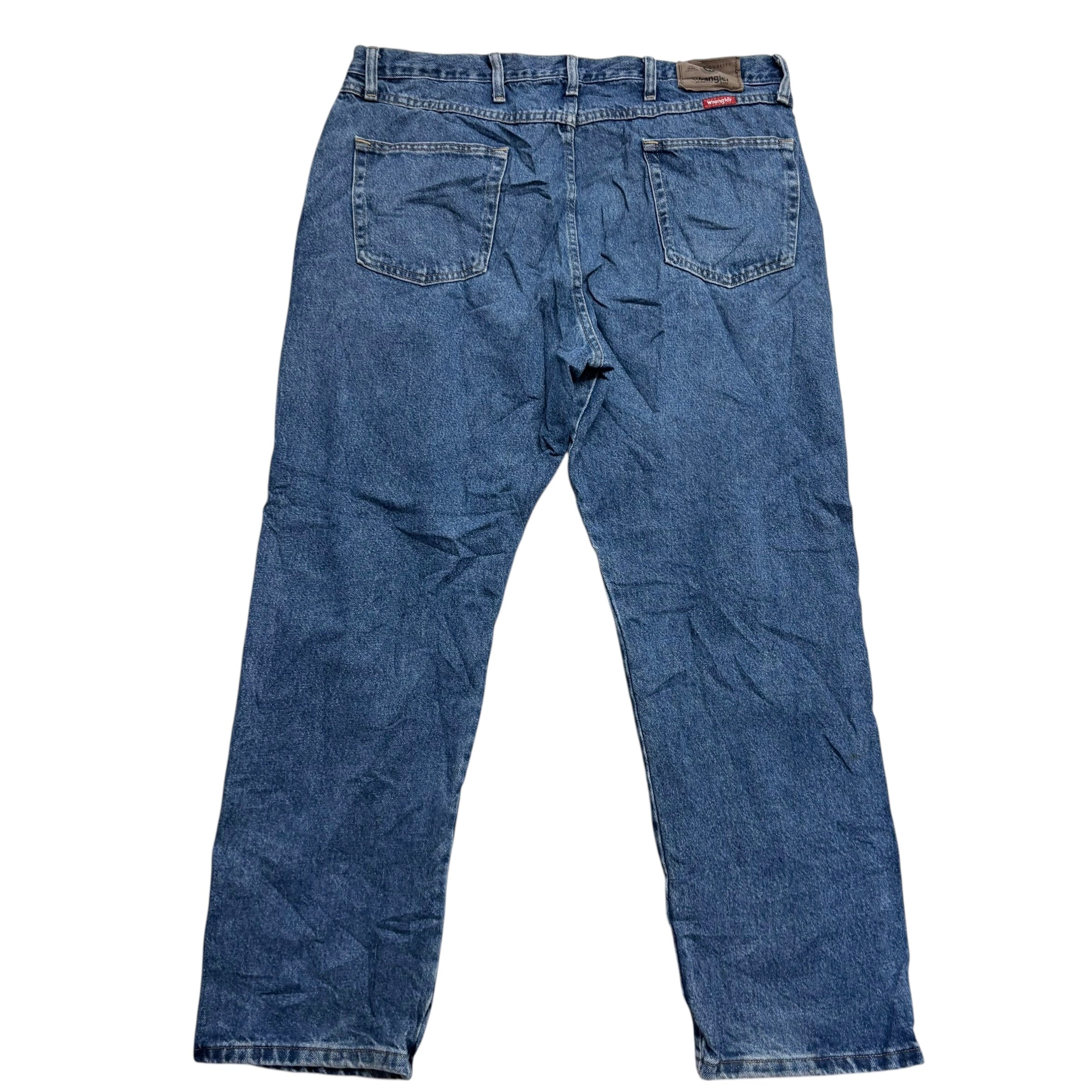 Wrangler Jeans W40 L30 Mens Mid Blue Regular Straight Fit Denim