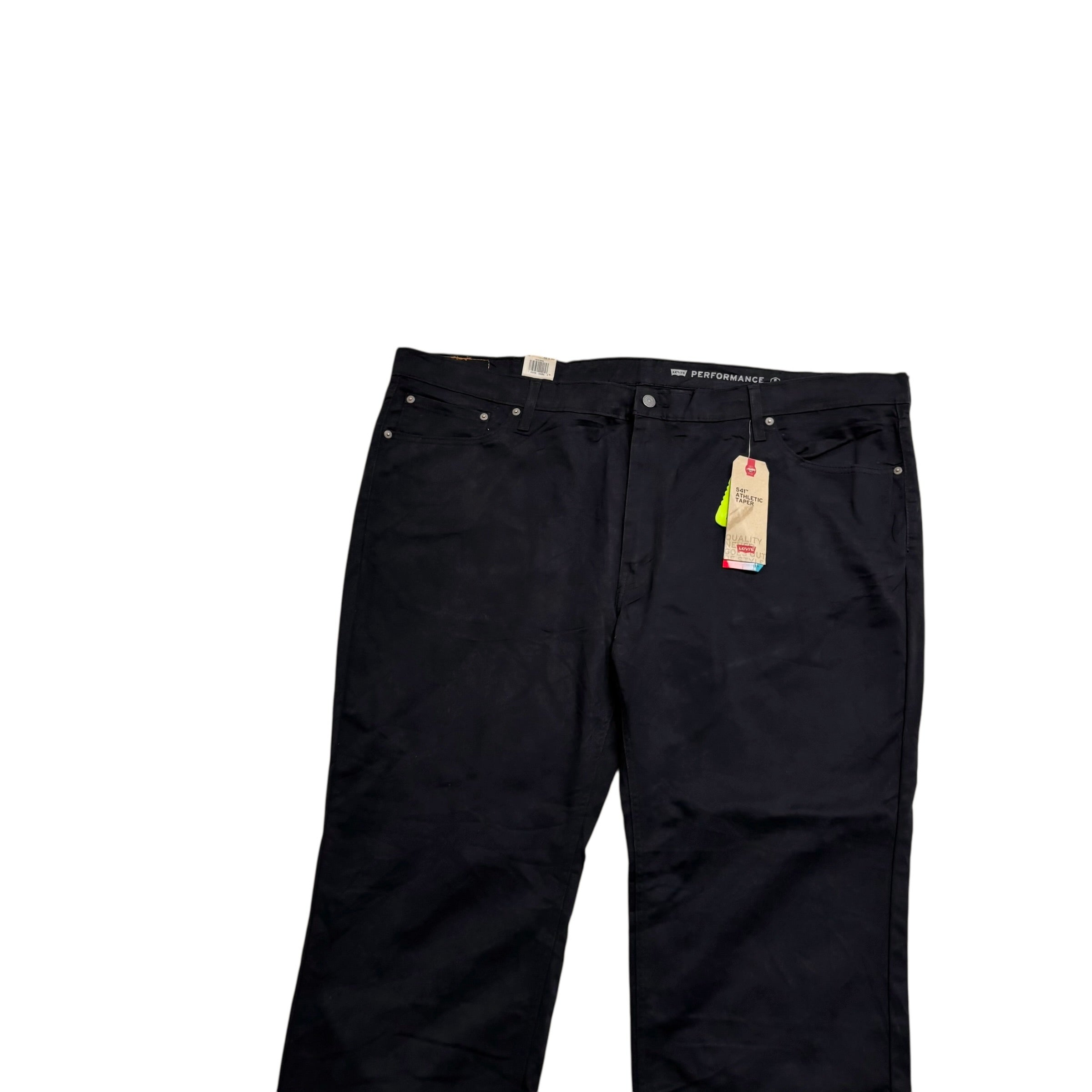 Levis 541 Trousers W48 L30 Mens Black Athletic Tapered Fit Stretch Pants (E)