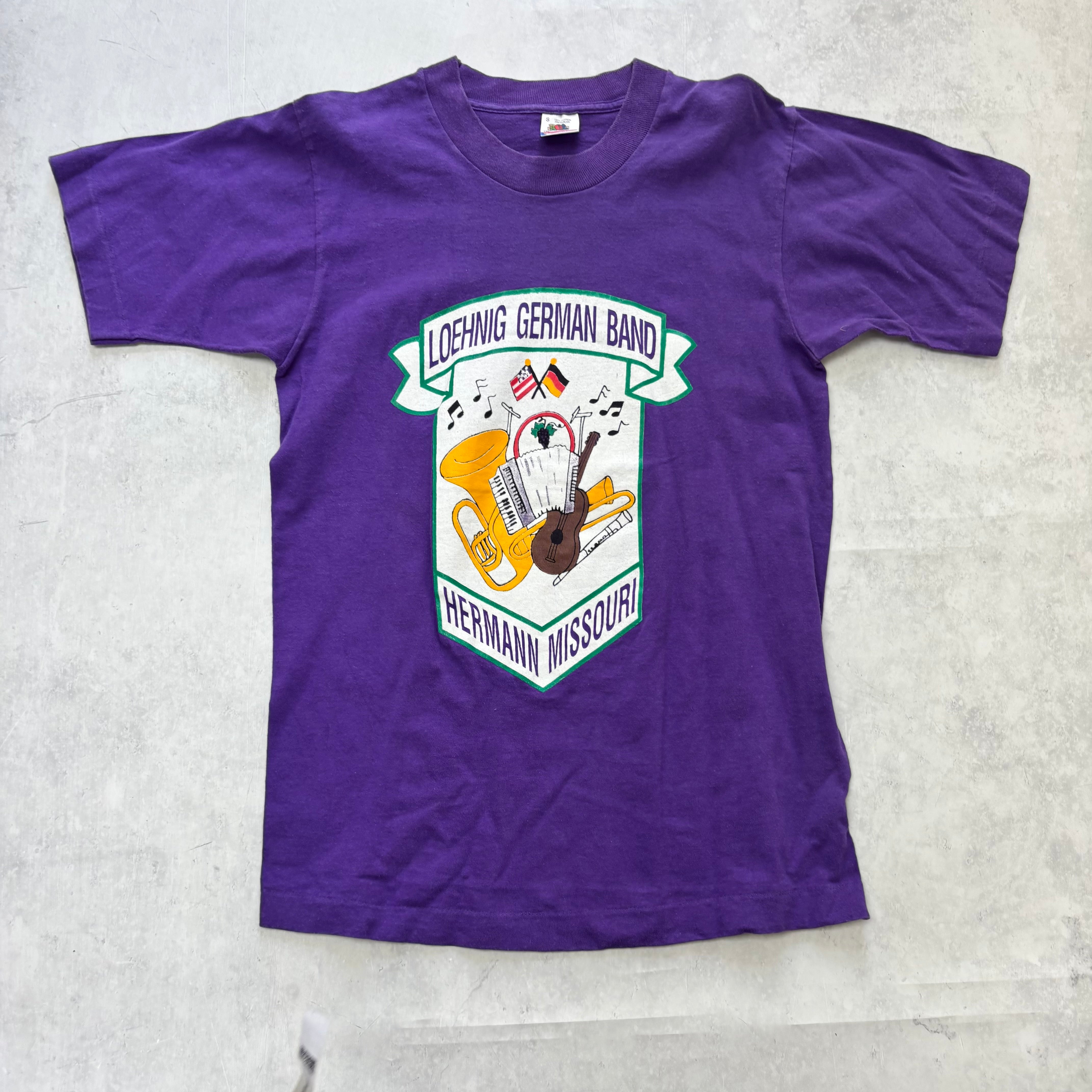 Vintage T Shirt Mens XS Purple Single Stitch Graphic Print 90s Band Music (E)