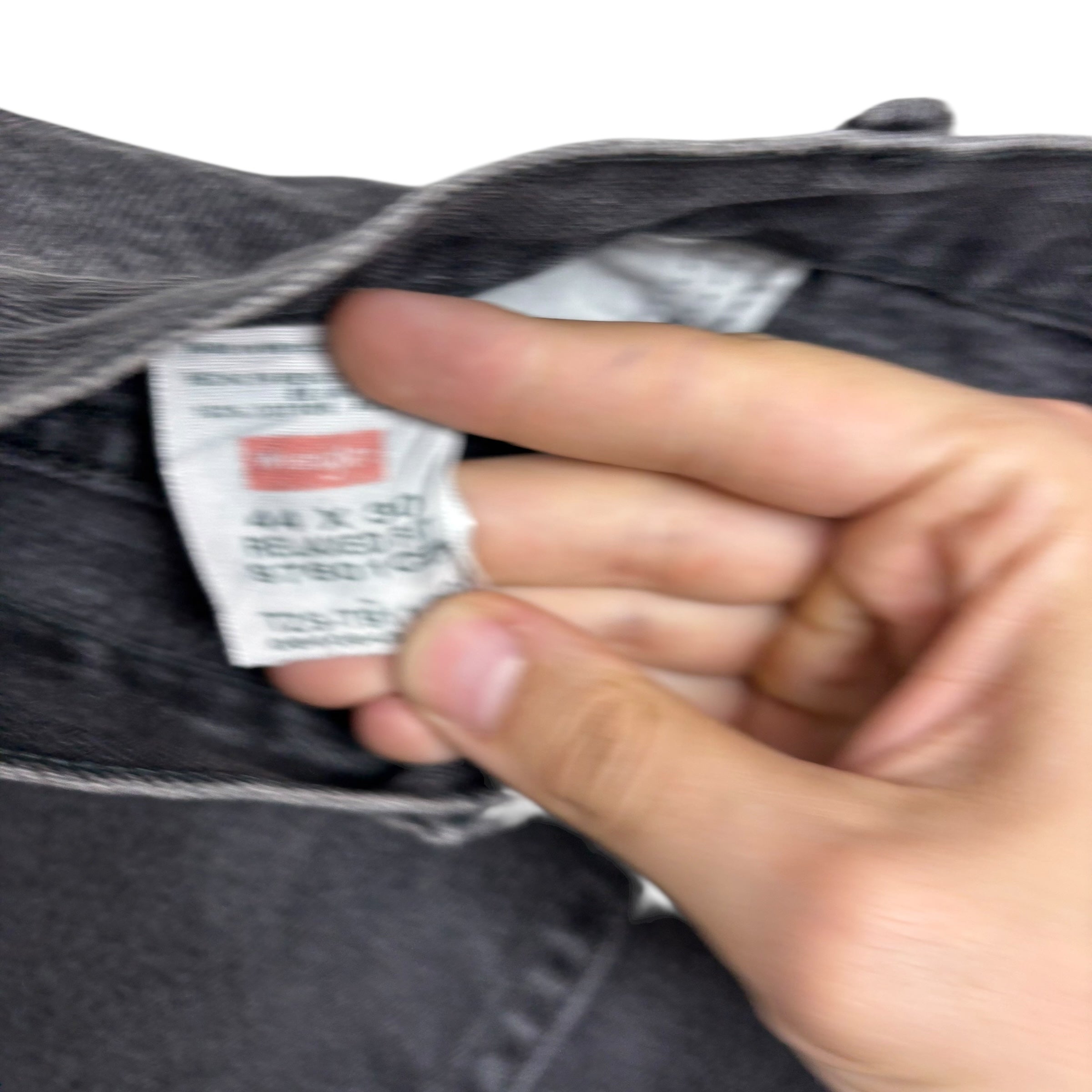 Wrangler Jeans W44 L30 Mens Black Relaxed Straight Fit Denim