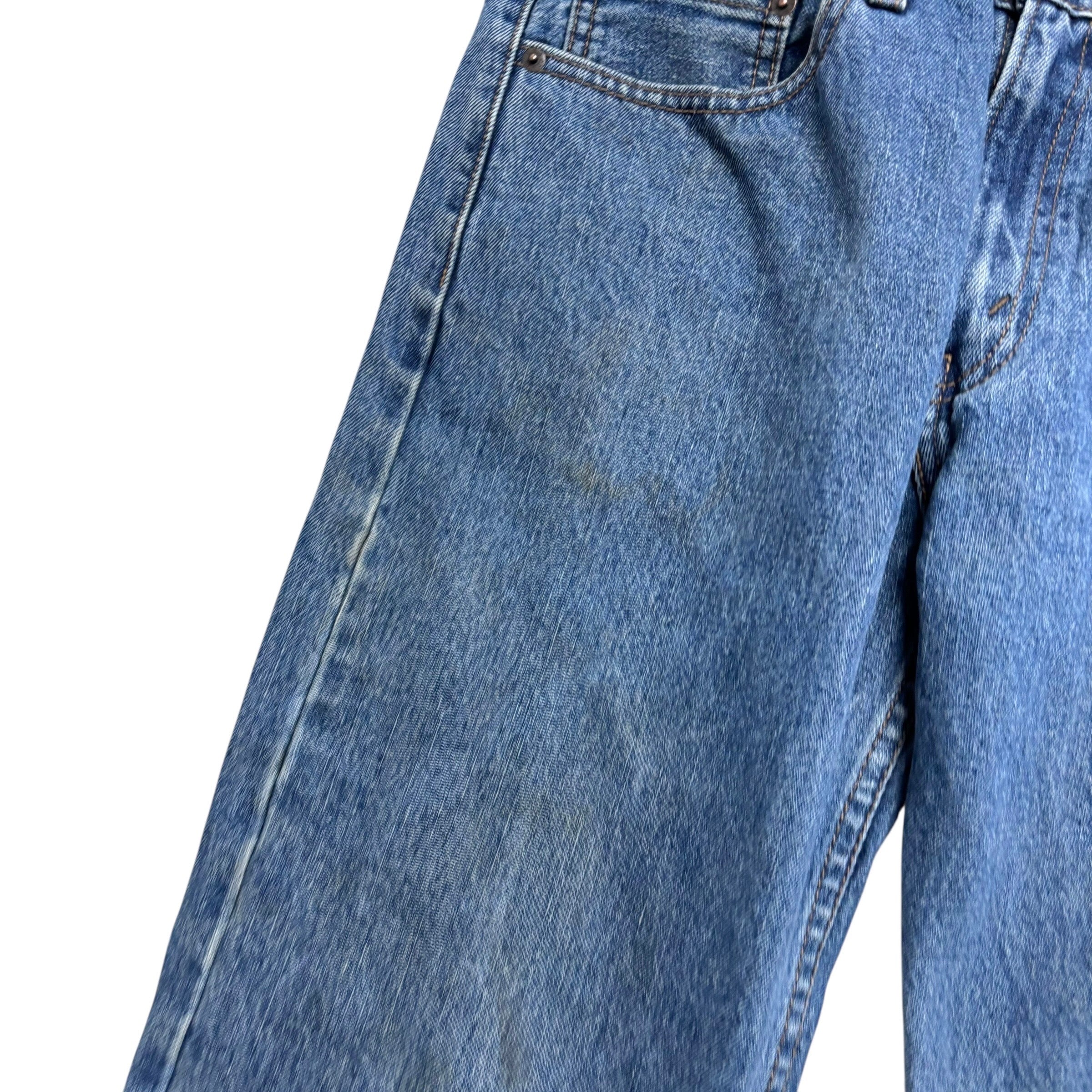 Levis Signature Jeans W33 L32 Mens Mid Blue Regular Straight Fit Vintage (F)
