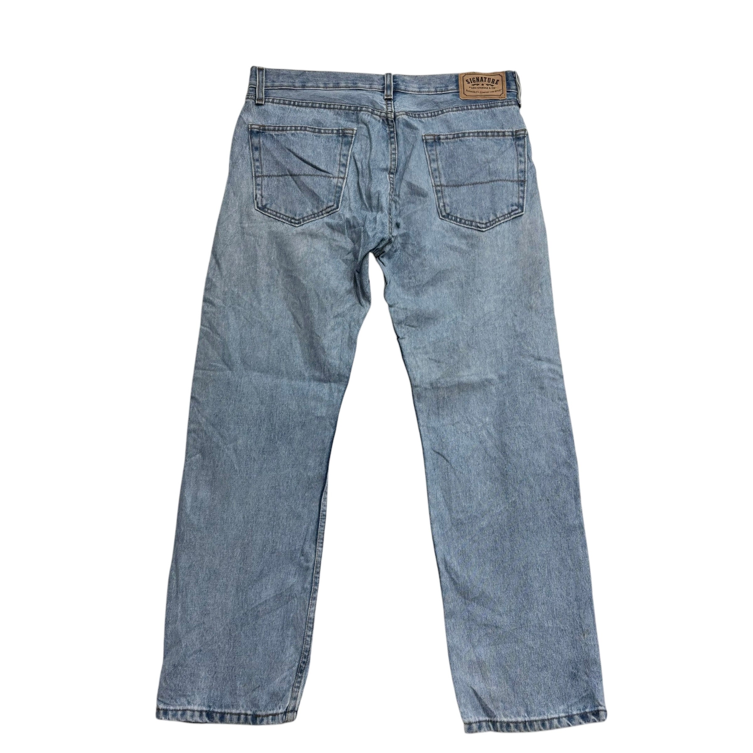 Levis Signature Jeans W34 L30 Mens Light Blue Regular Straight Fit Vintage Denim