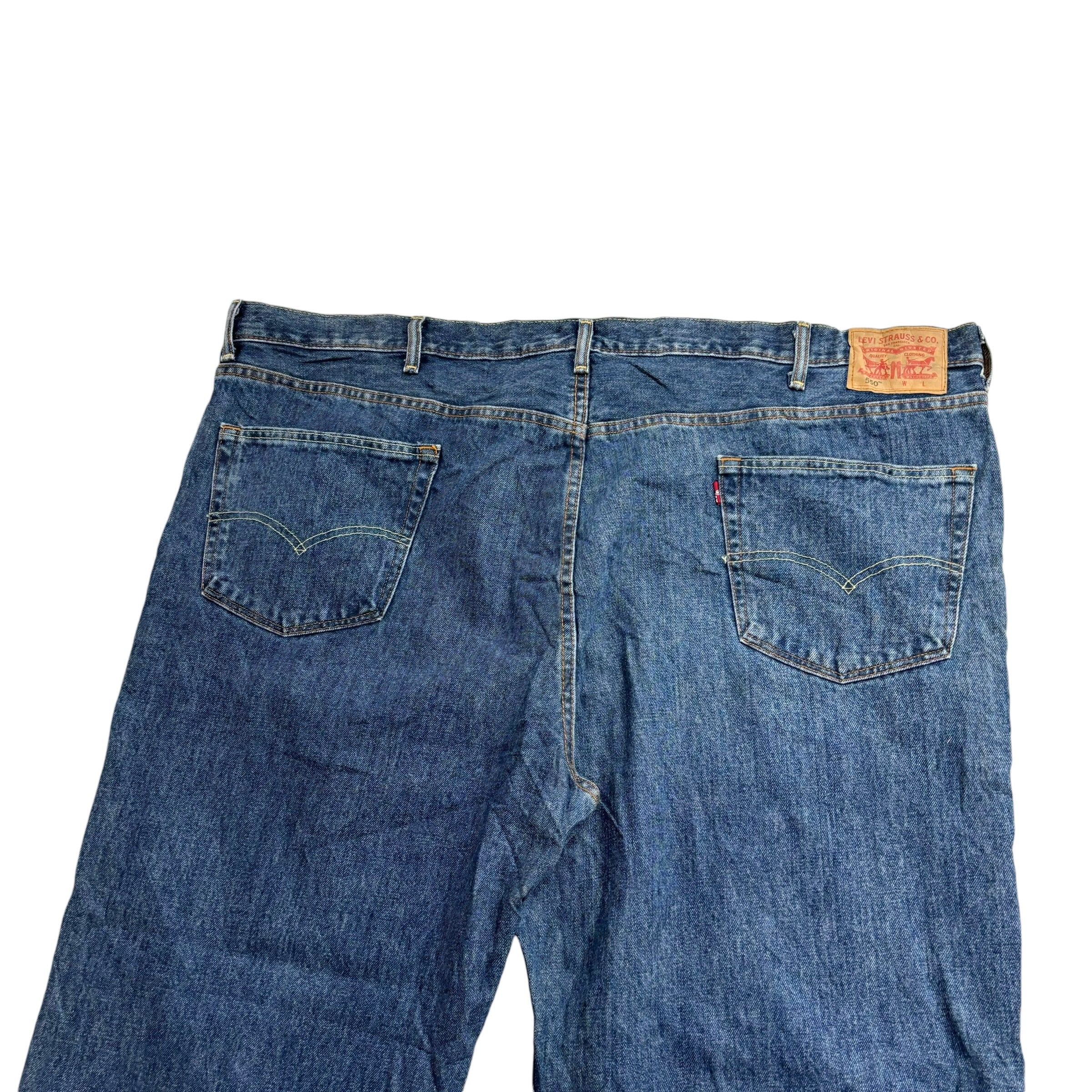 Levis 550 Jeans W50 L29 Mens Mid Blue Baggy Relaxed Straight Fit Denim