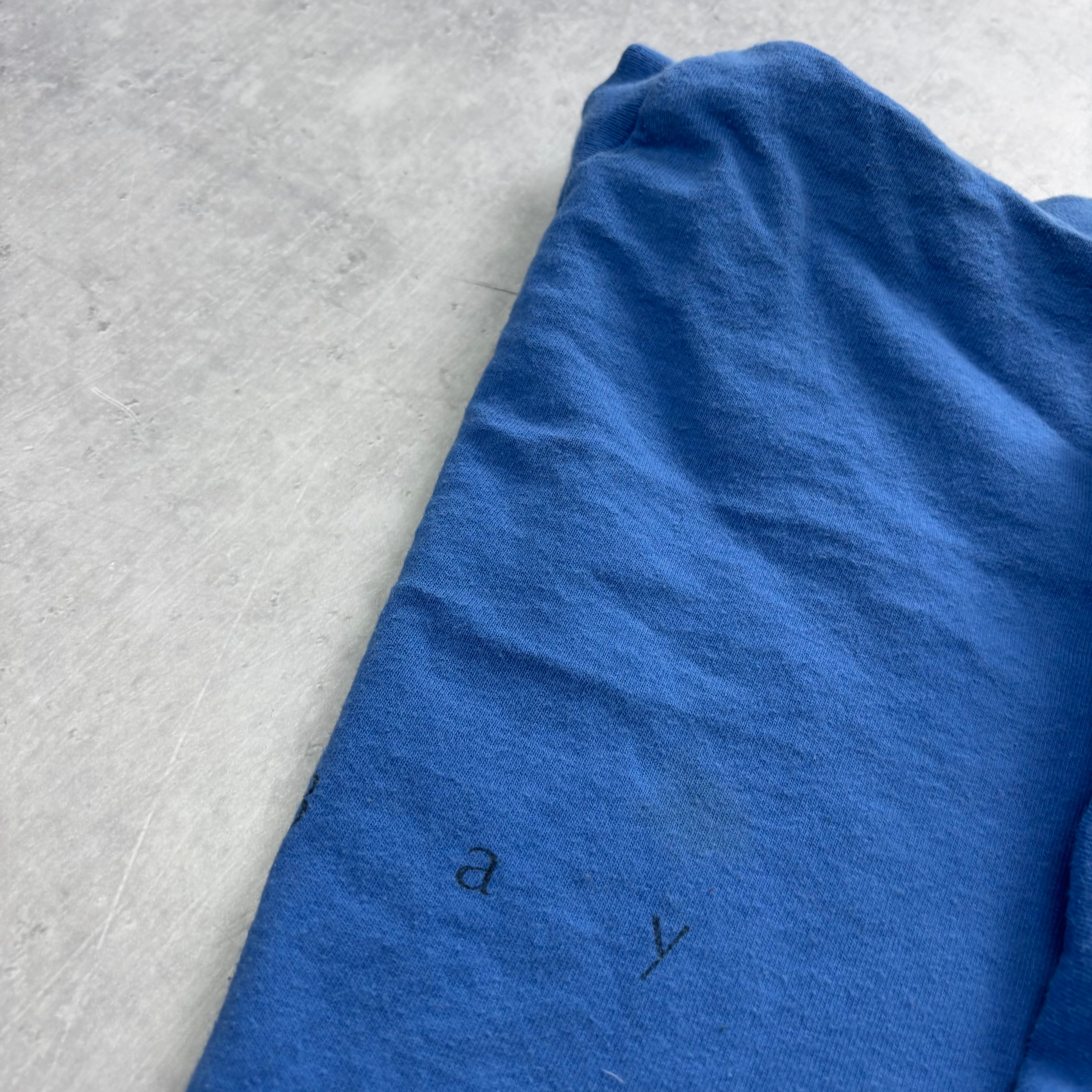 Vintage T Shirt Mens XL Blue Single Stitch Graphic Print 90s USA Whales