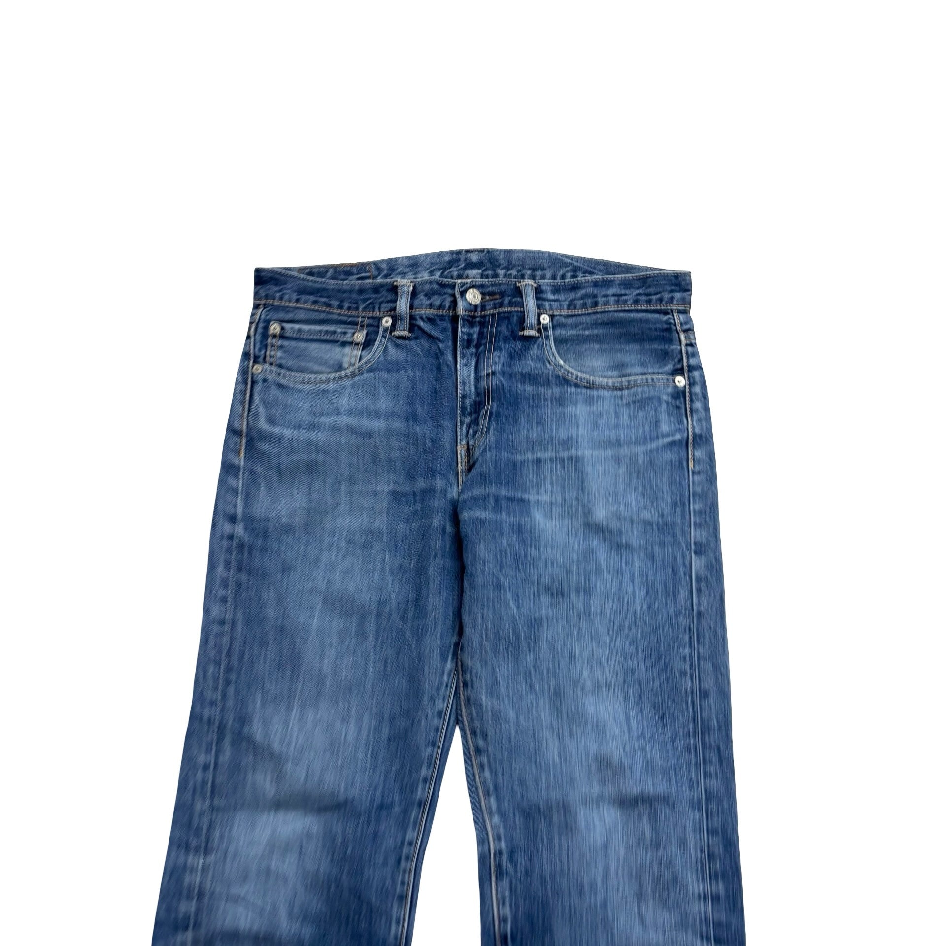 Levis 513 Jeans W34 L34 Mens Mid Blue Slim Straight Fit Denim (F)