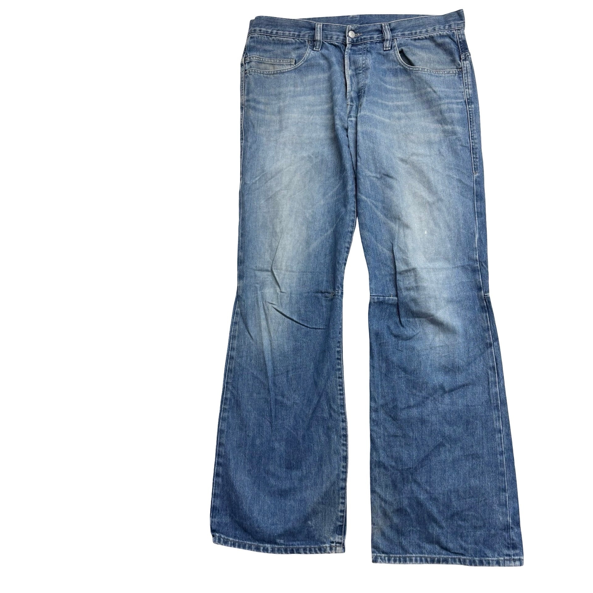 Diesel Ravi Jeans W36 L34 Mens Mid Blue Relaxed Bootcut Fit Vintage Denim