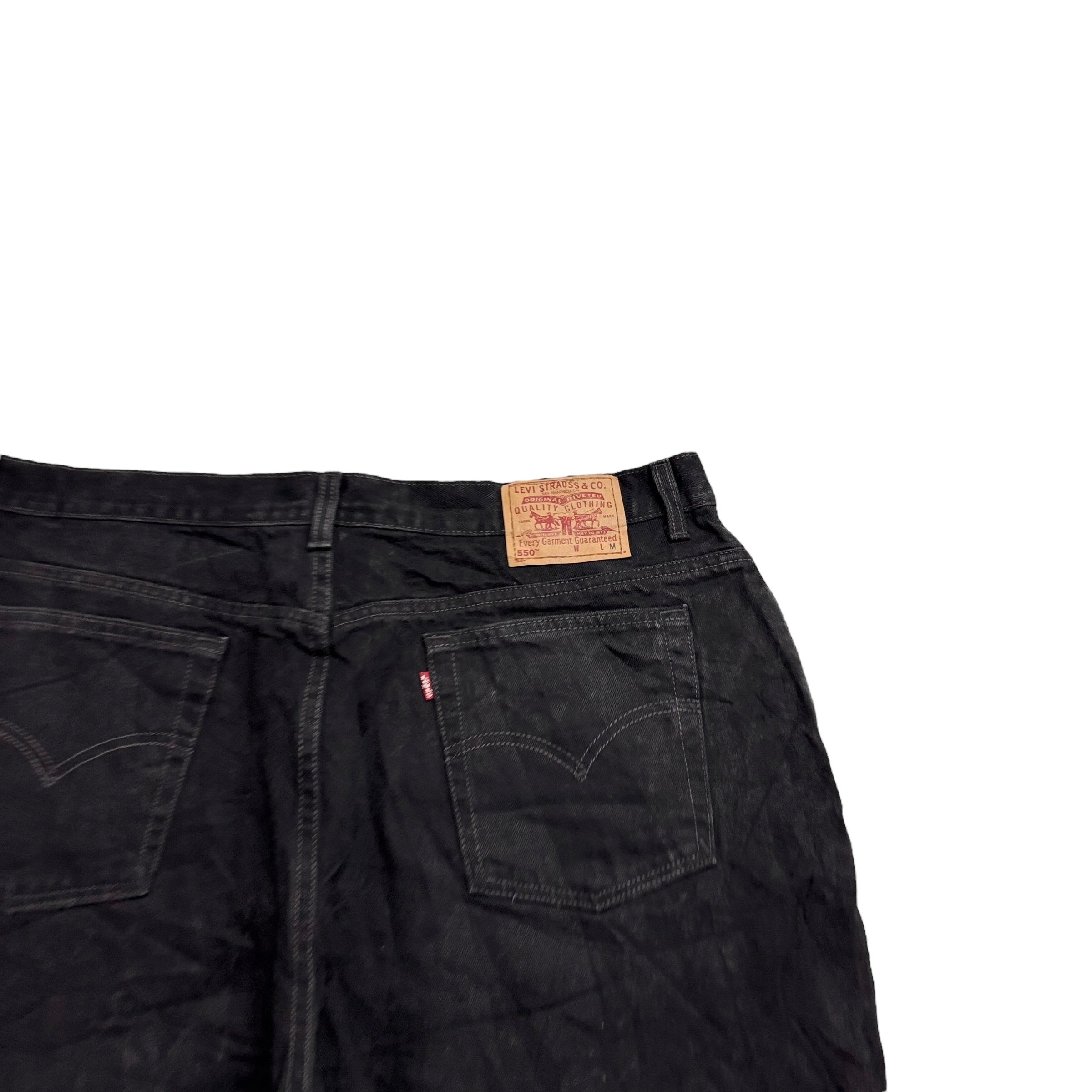 Levis 550 Jeans W40 L31 Womens Black Relaxed Tapered Vintage USA Made (E)