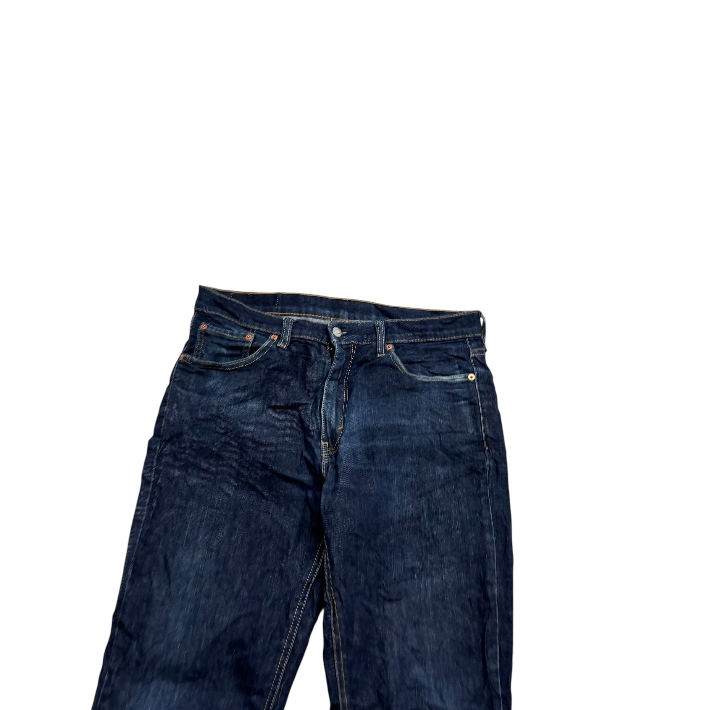 Levis 541 Jeans W33 L34 Mens Dark Blue Athletic Tapered Fit Stretch Denim