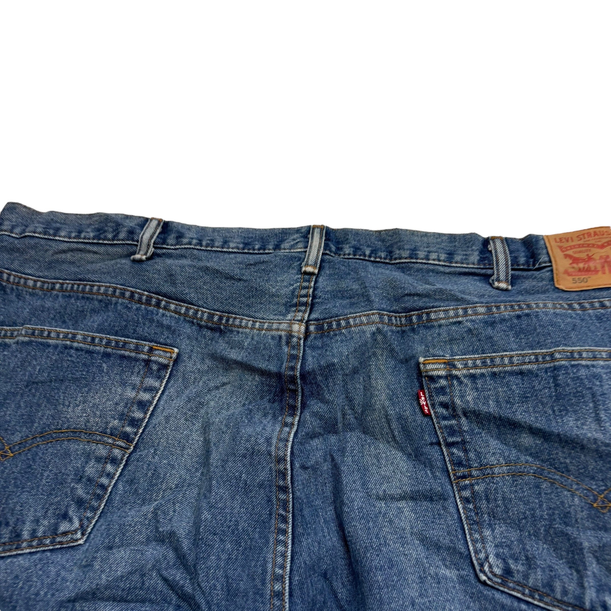 Levis 550 Jeans W46 L32 Mens Mid Blue Baggy Relaxed Straight Fit Denim (F)