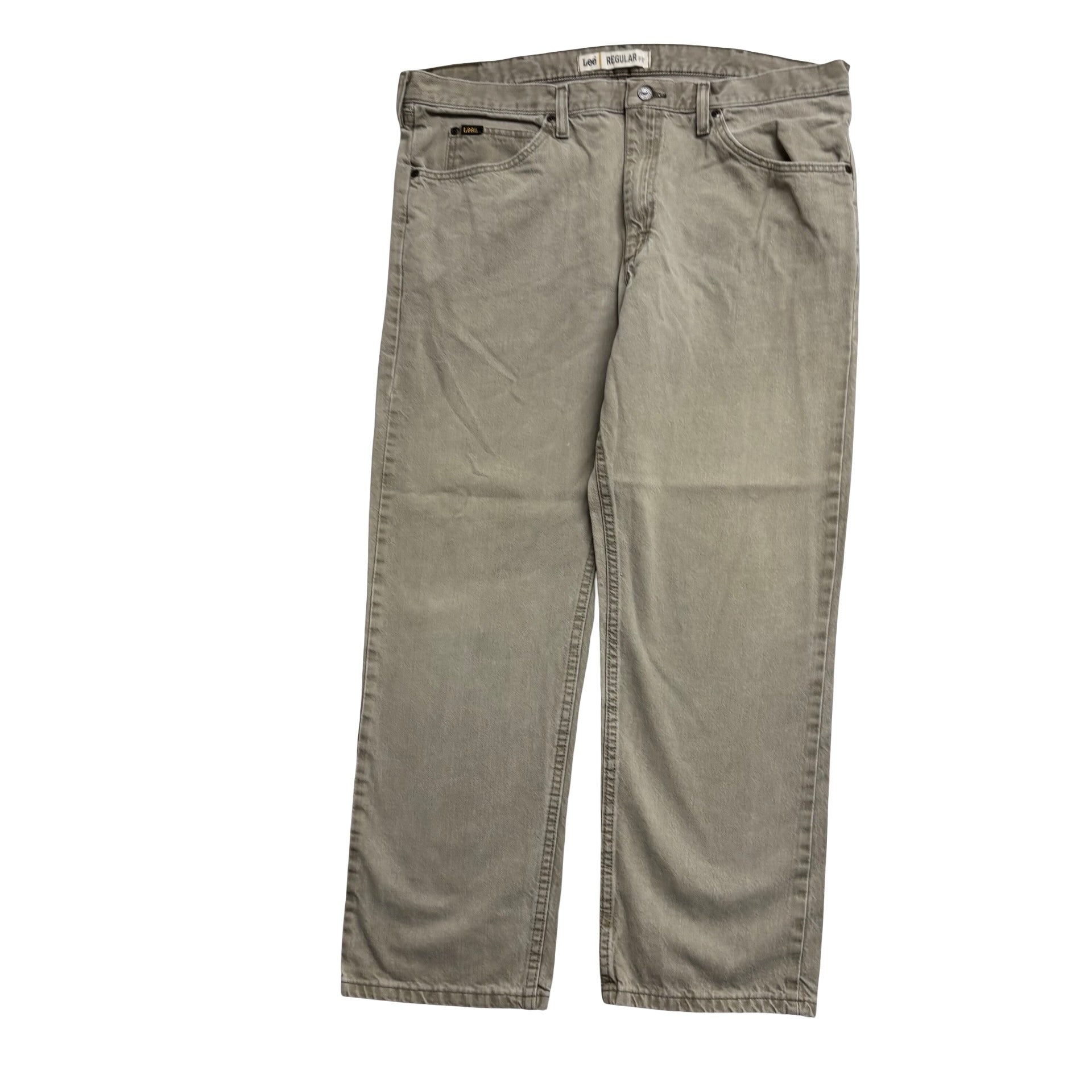 Lee Jeans W40 L30 Mens Beige Brown Regular Straight Fit Vintage Denim
