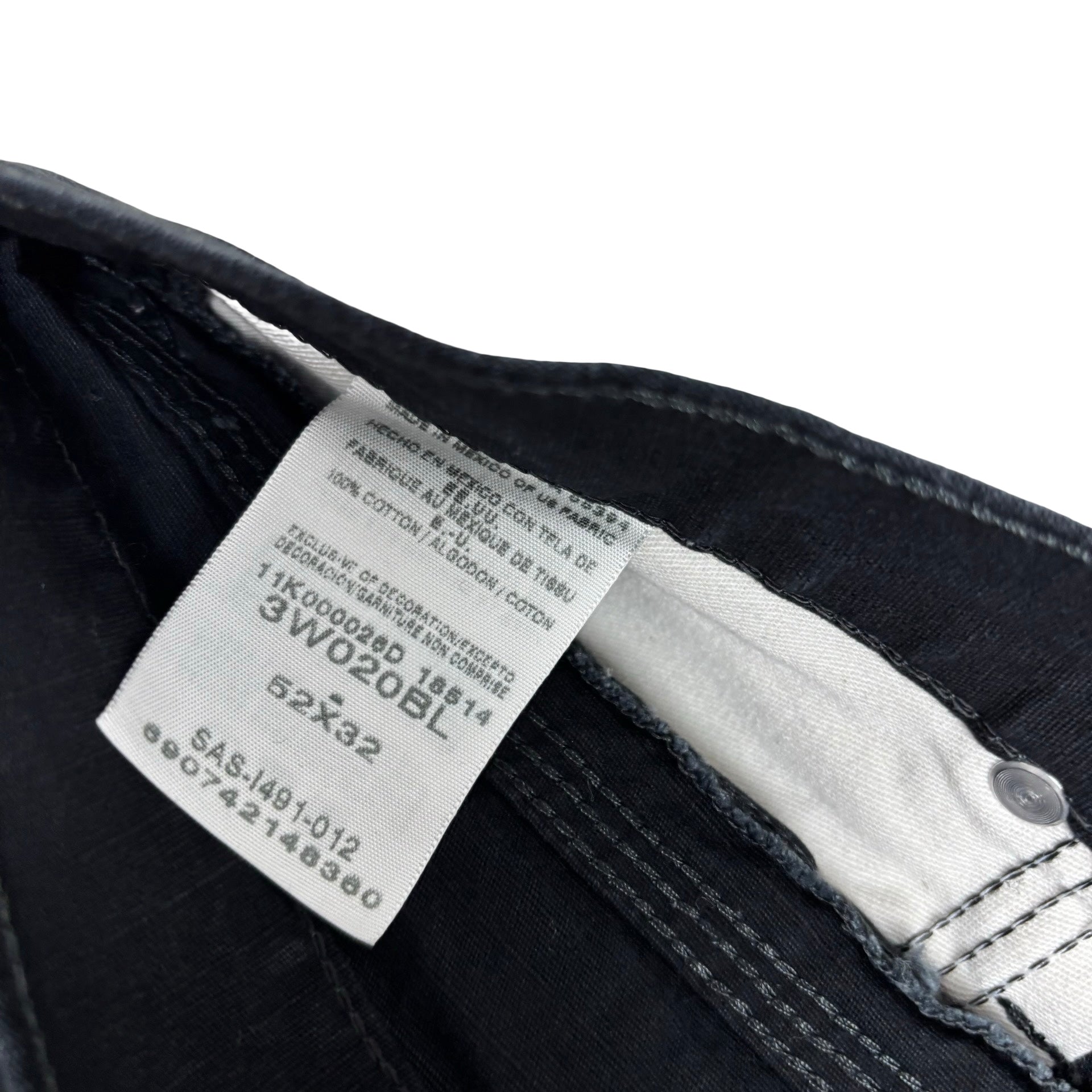 Wrangler Carpenter Trousers W52 L32 Mens Black Relaxed Straight Fit Pants (E)