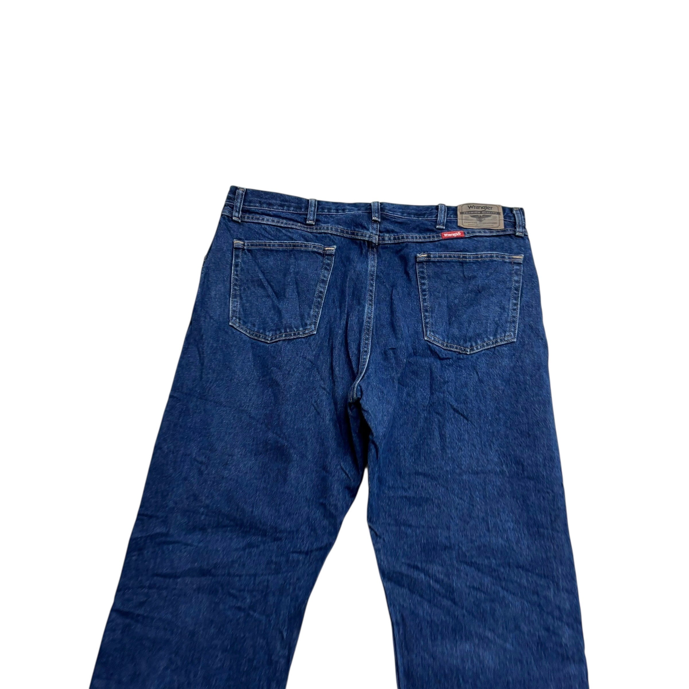 Wrangler Jeans W40 L31 Mens Dark Blue Regular Straight Fit Denim (E)