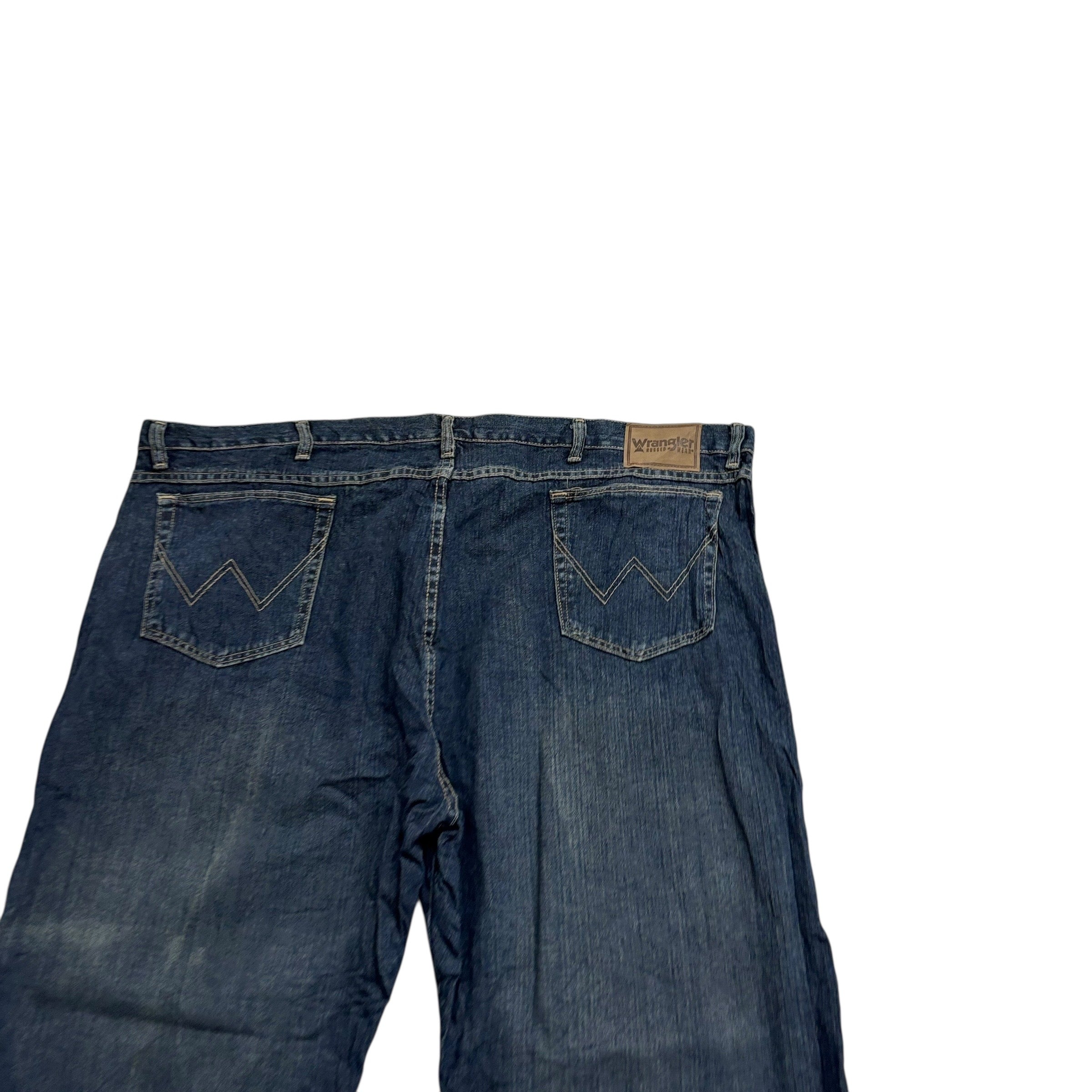 Wrangler Jeans W48 L30 Mens Dark Blue Relaxed Straight Fit Baggy Denim