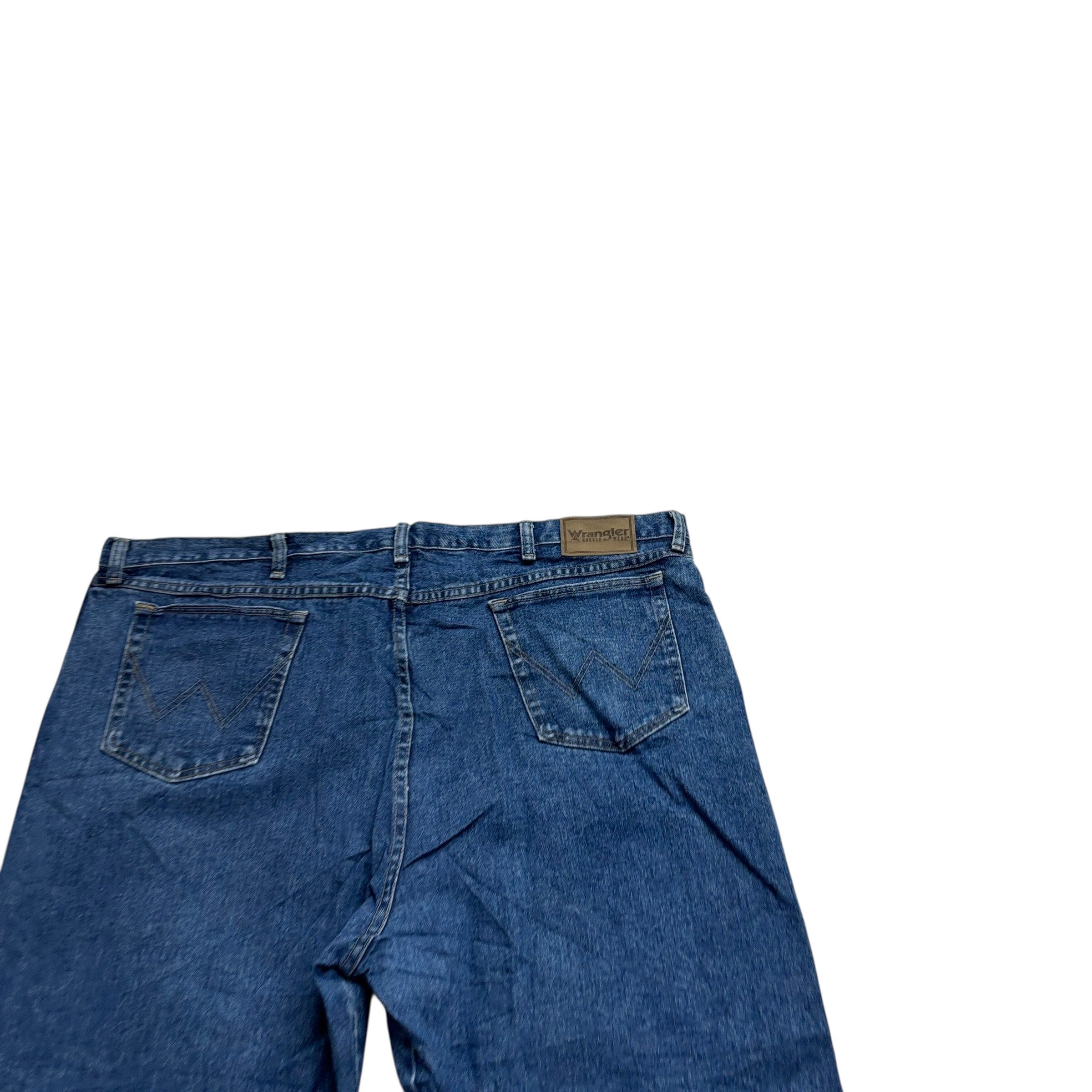 Wrangler Jeans W46 L25 Mens Mid Blue Relaxed Straight Fit Vintage Denim (E)