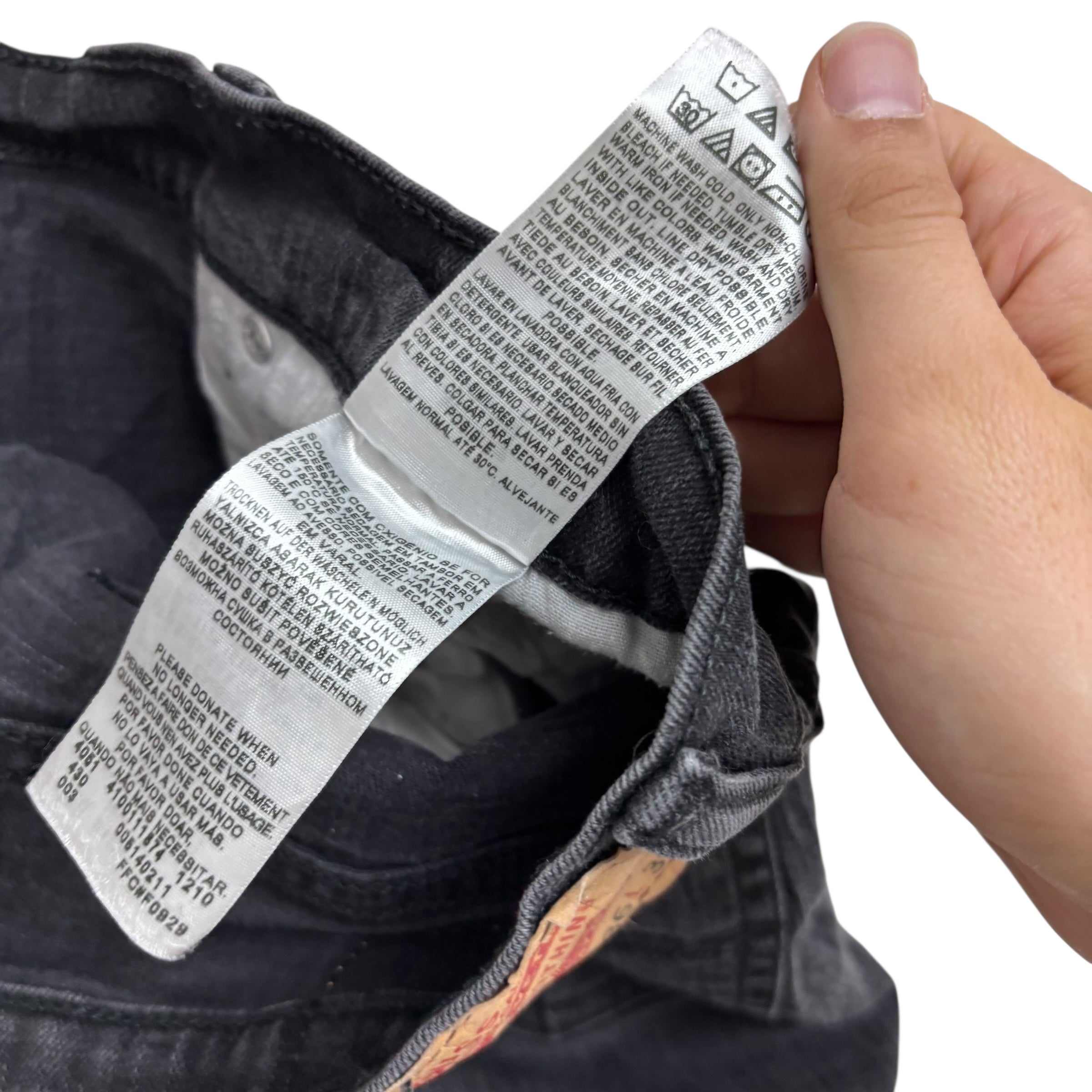 Levis 514 Jeans W36 L32 Mens Black Regular Straight Fit Stretch Denim