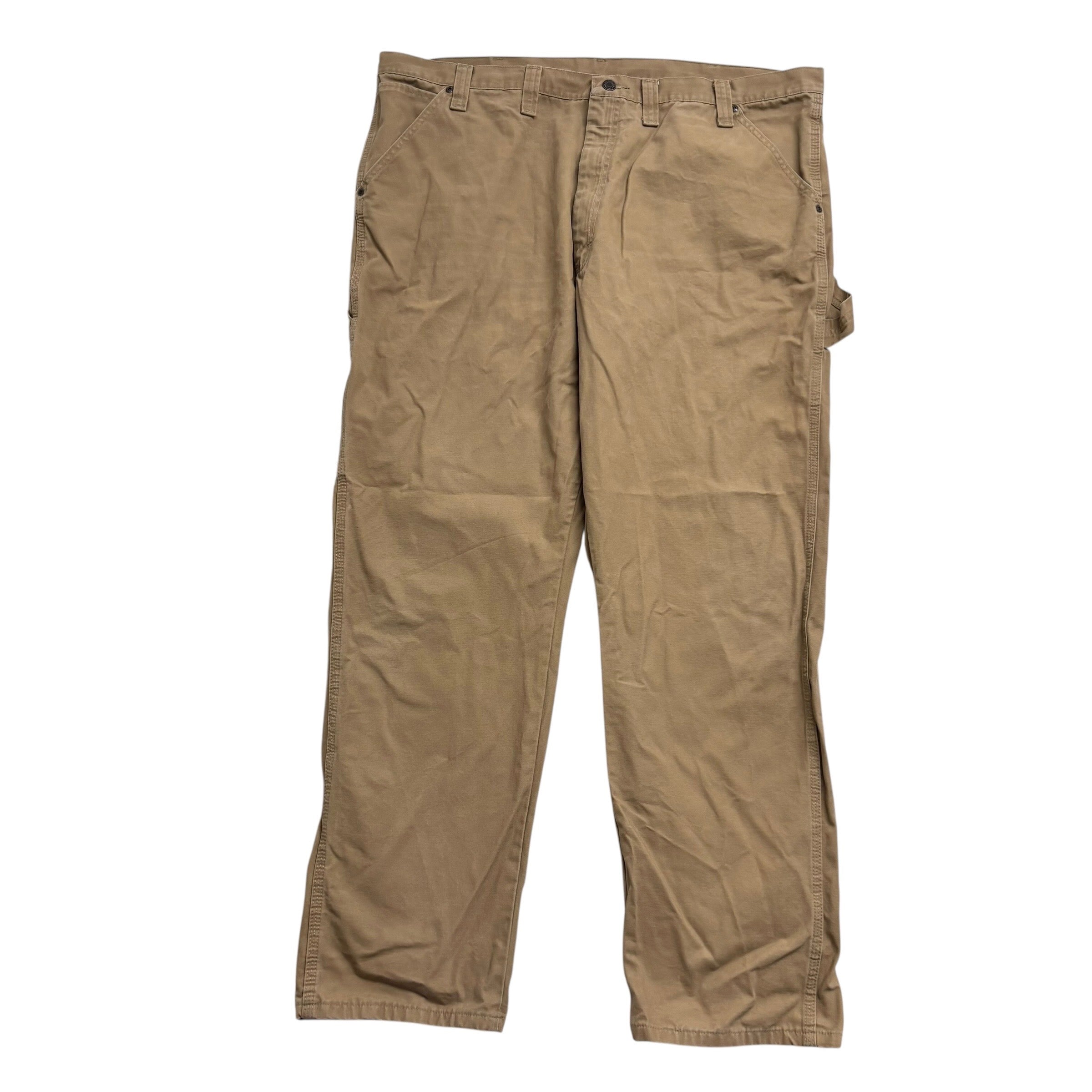 Wrangler Carpenter Pants W44 L32 Mens Tan Relaxed Straight Fit Trousers