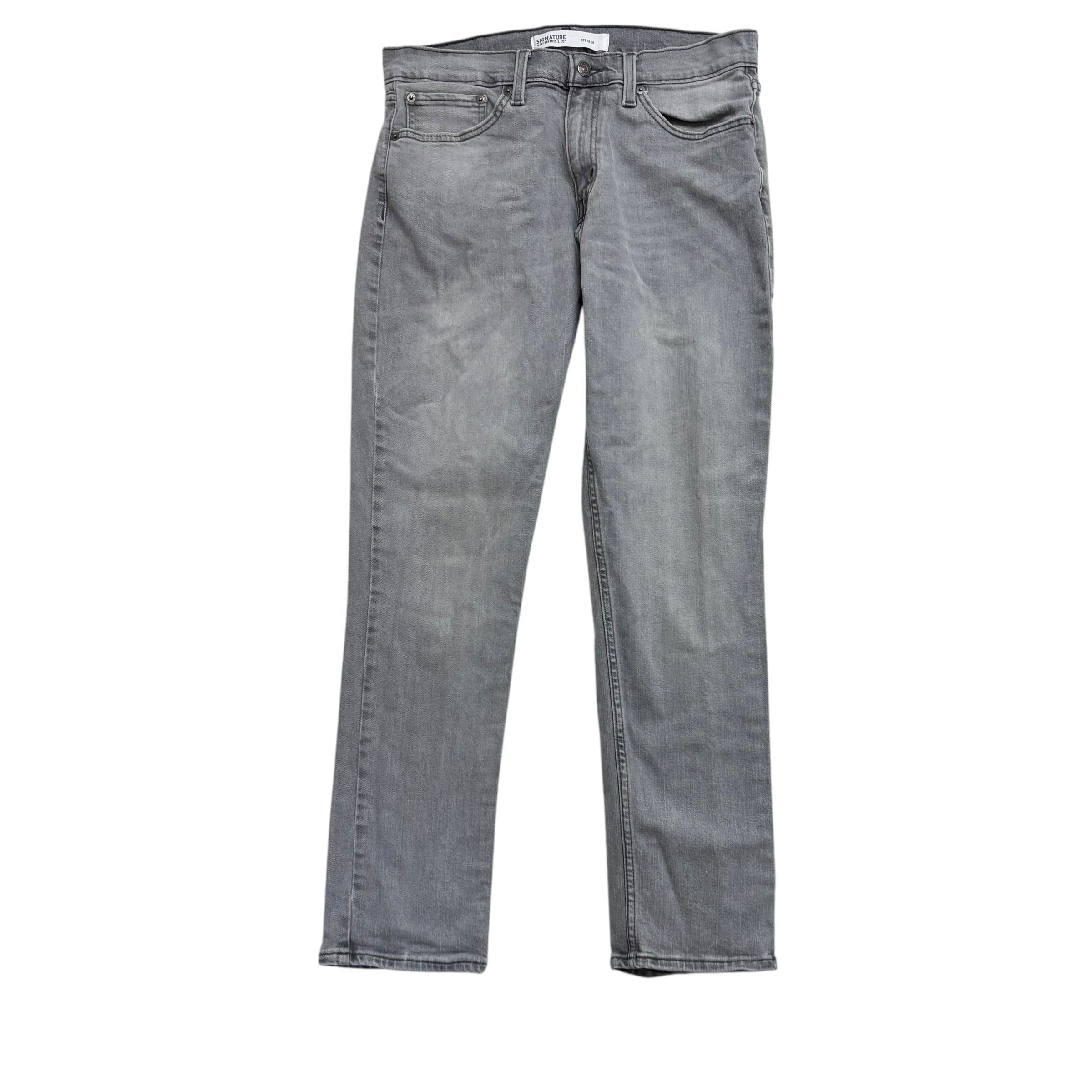 Levis Signature Jeans W31 L28 Mens Grey Slim Fit Stretch Denim (E)