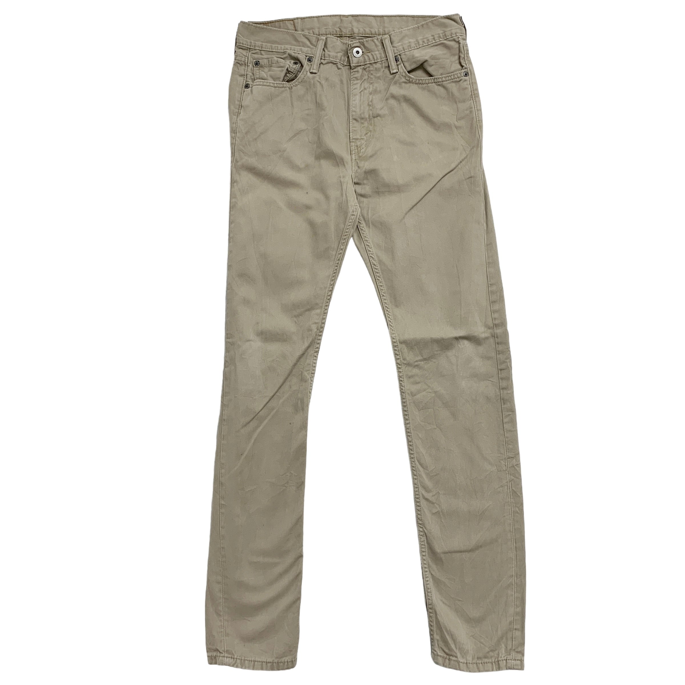 Levis 510 Trousers W32 L34 Mens Beige Skinny Fit Cotton Pants