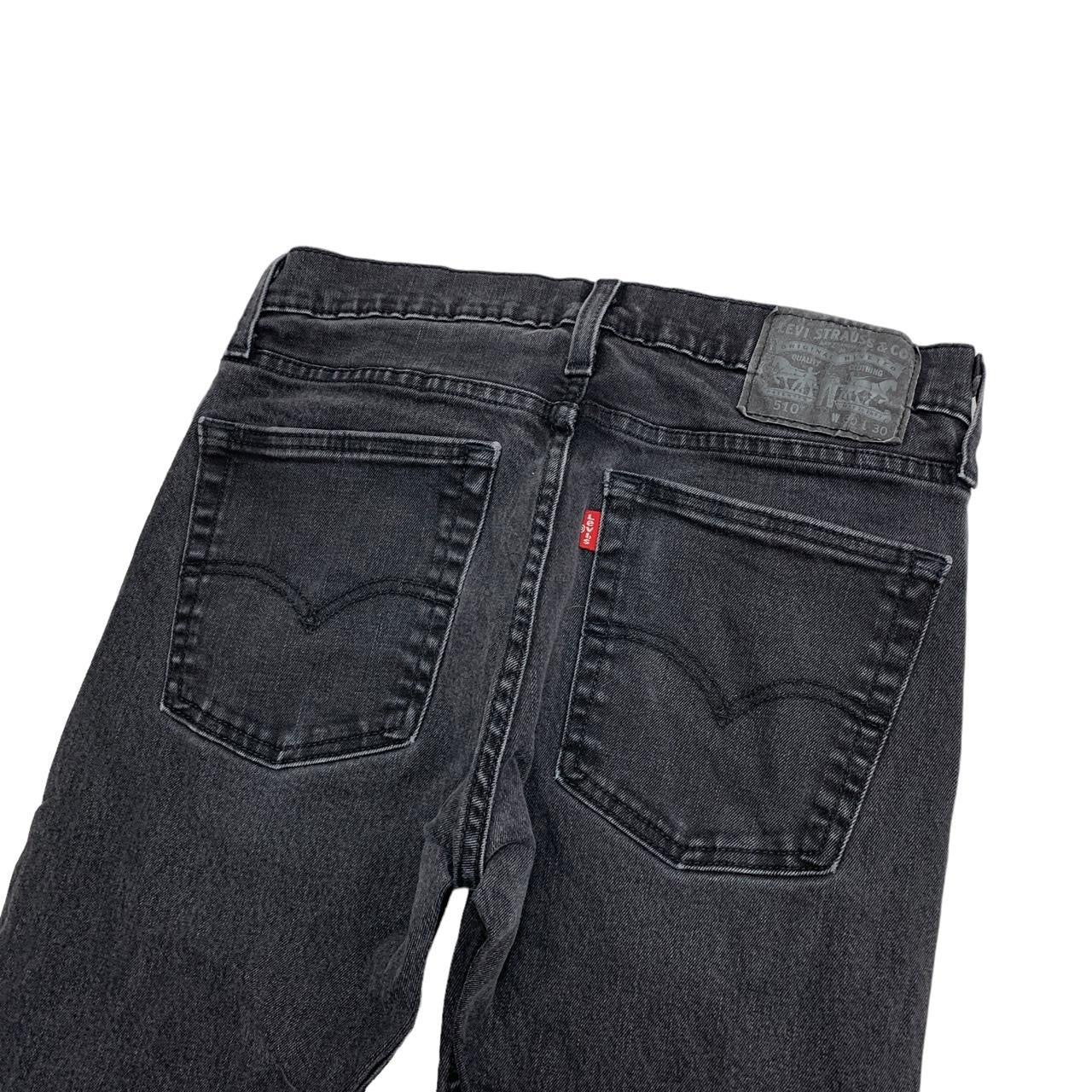 Levis 510 Jeans W30 L29 Mens Black Skinny Fit Stretch Denim