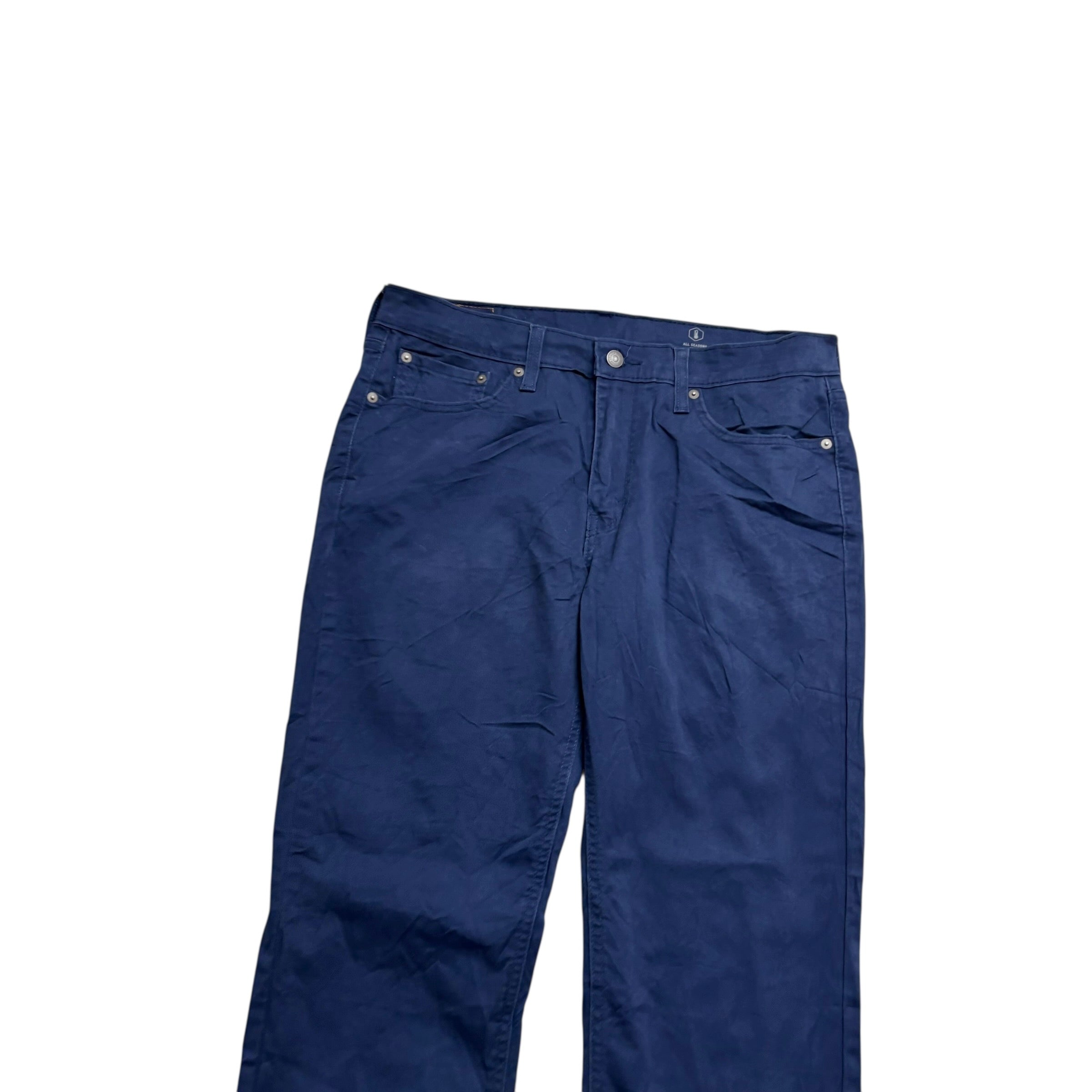 Levis 541 Jeans W33 L30 Mens Navy Blue Athletic Tapered Fit Stretch Pants (E)