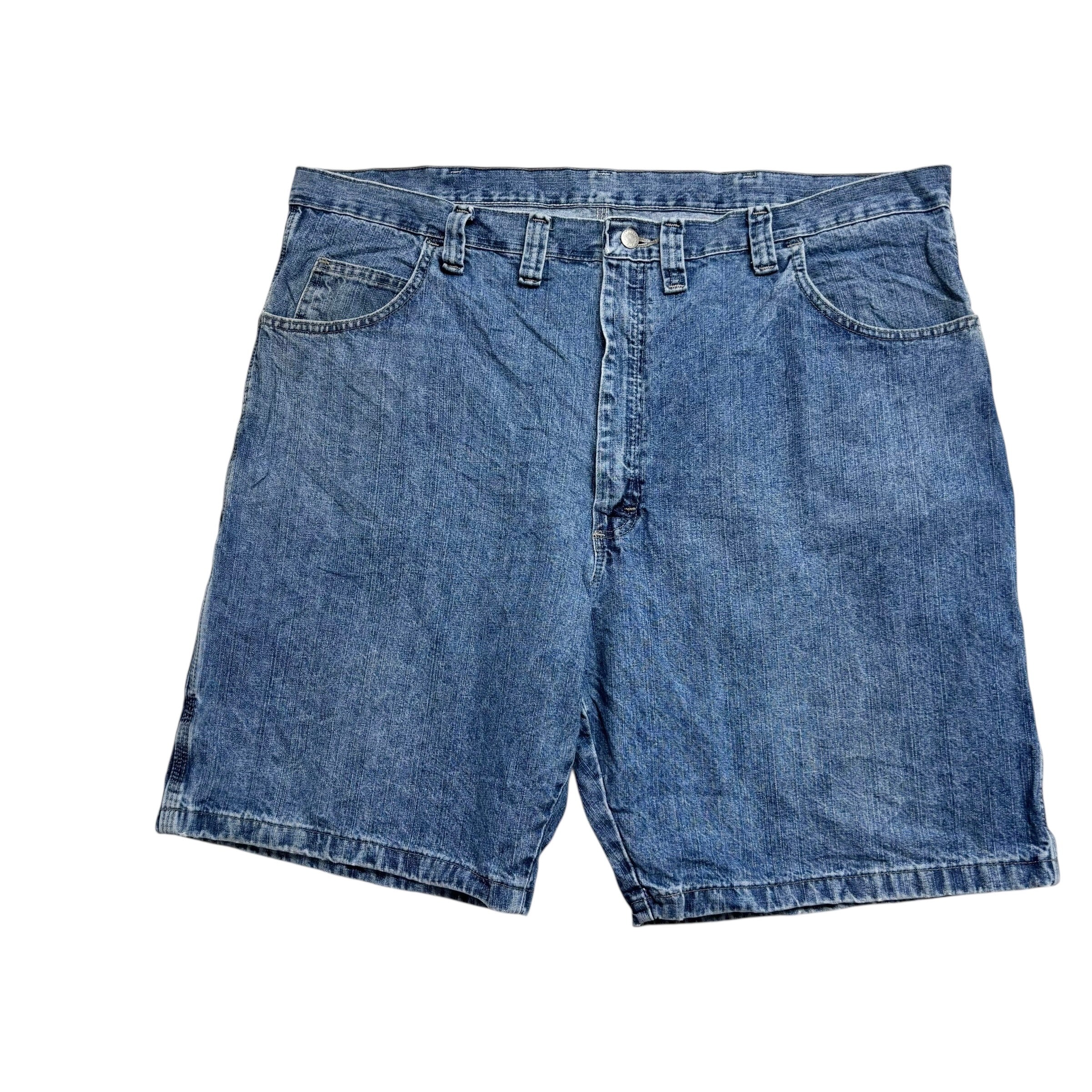 Wrangler Baggy Jorts W44 Mens Mid Blue Denim Shorts Relaxed Fit Carpenter (E)