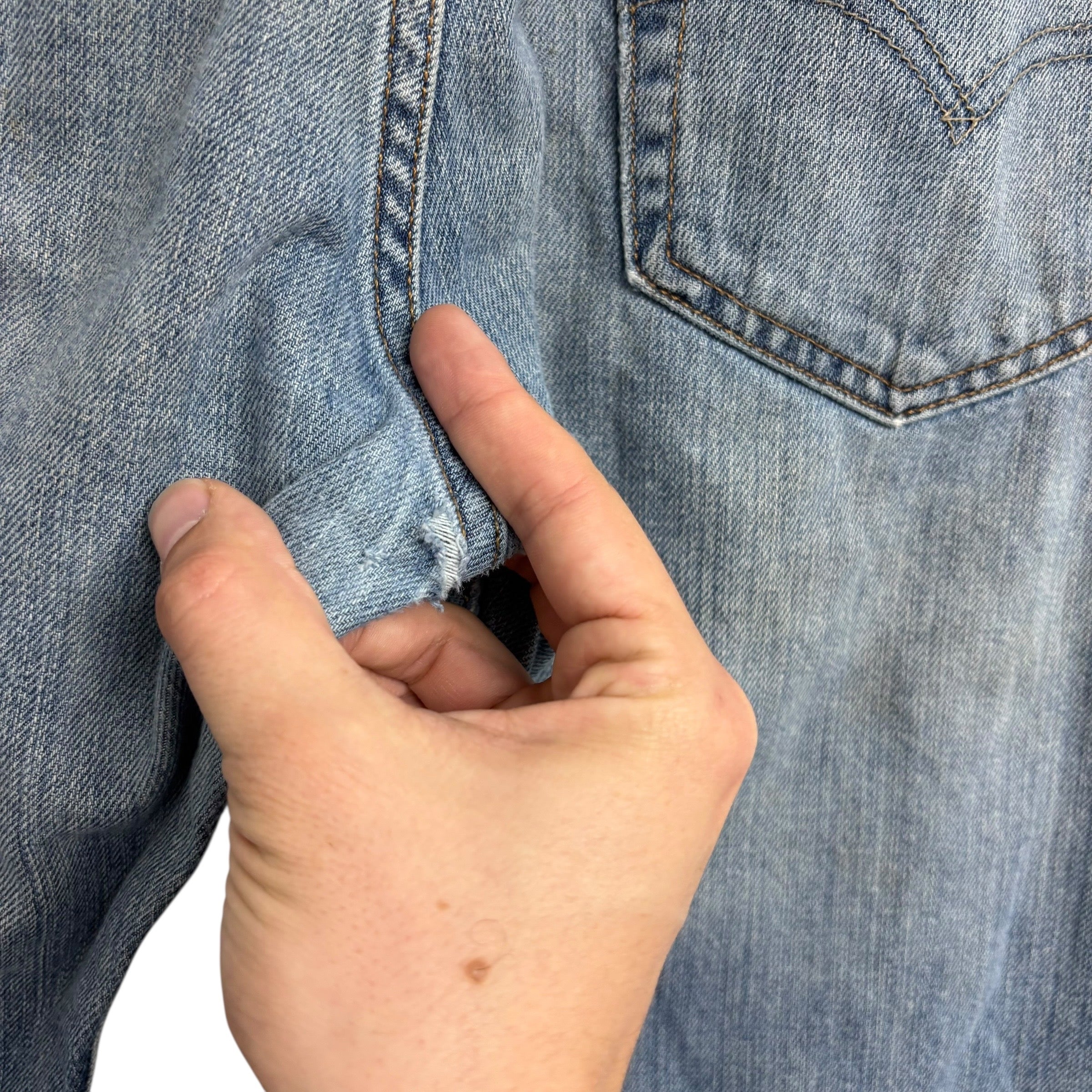 Levis 569 Jeans W33 L30 Mens Mid Blue Baggy Relaxed Straight Fit Denim (F)