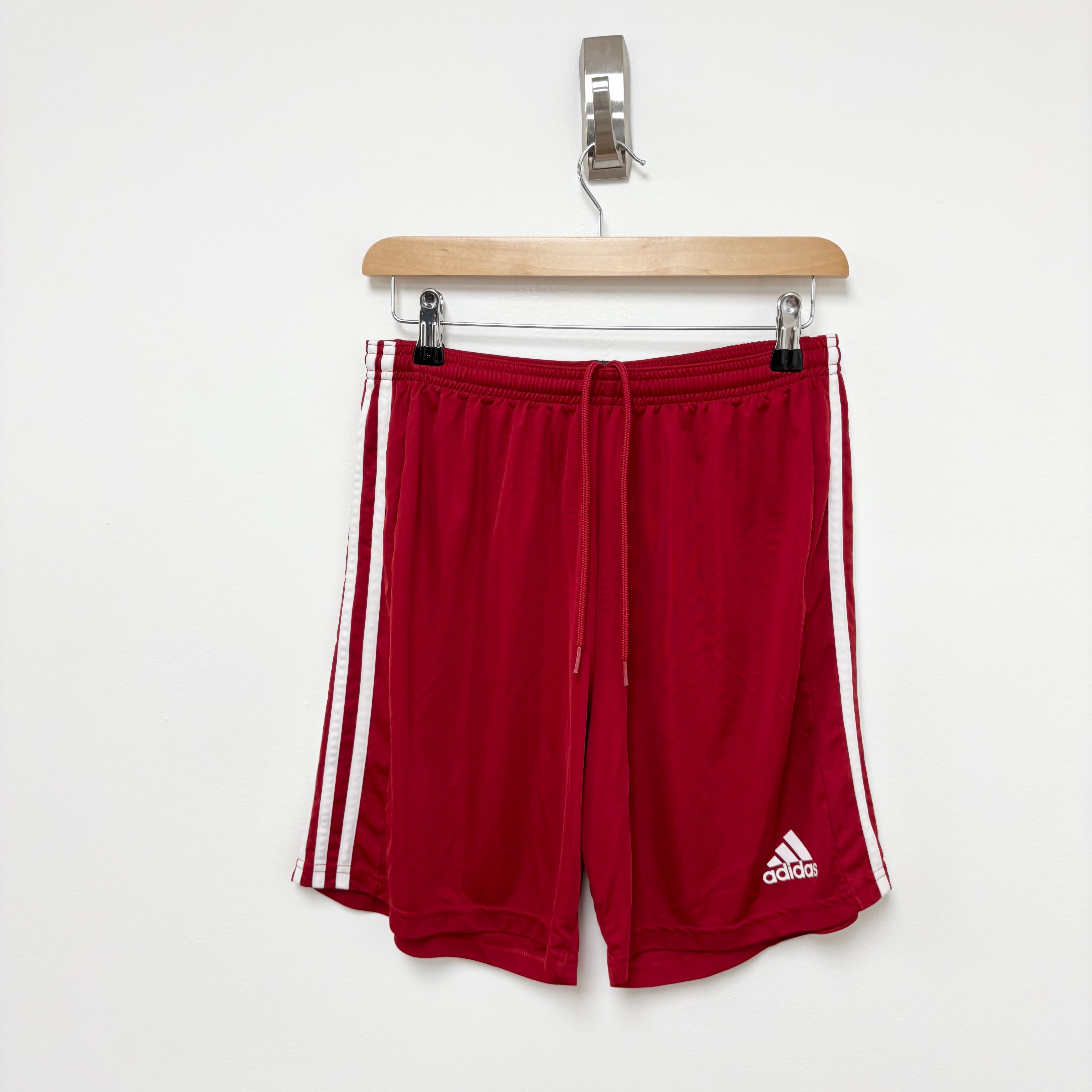 Adidas Shorts Mens Medium Red Sports Running Gym Athletic Aeroready (E)