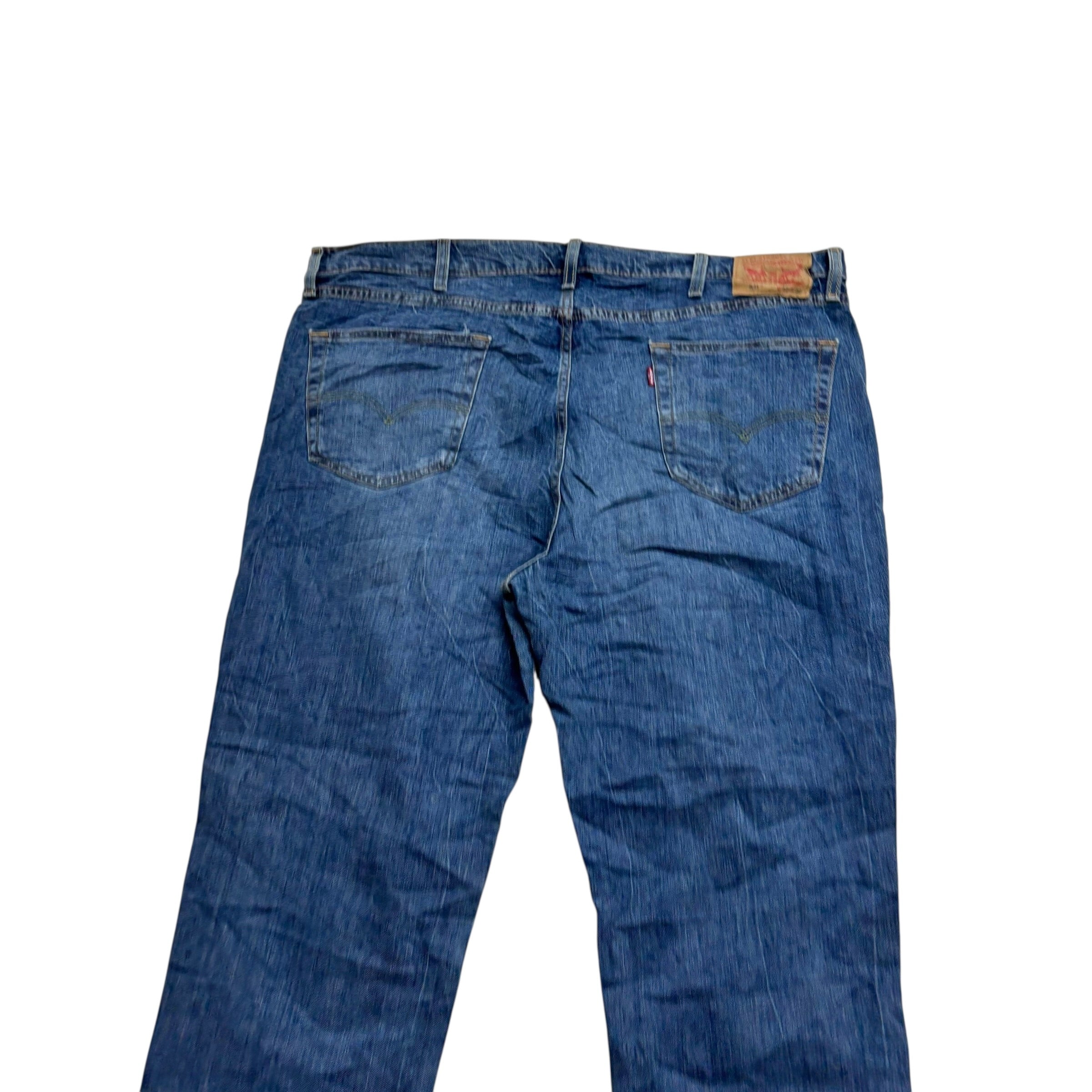 Levis 541 Jeans W42 L30 Mens Mid Blue Athletic Tapered Fit Stretch Denim (E)