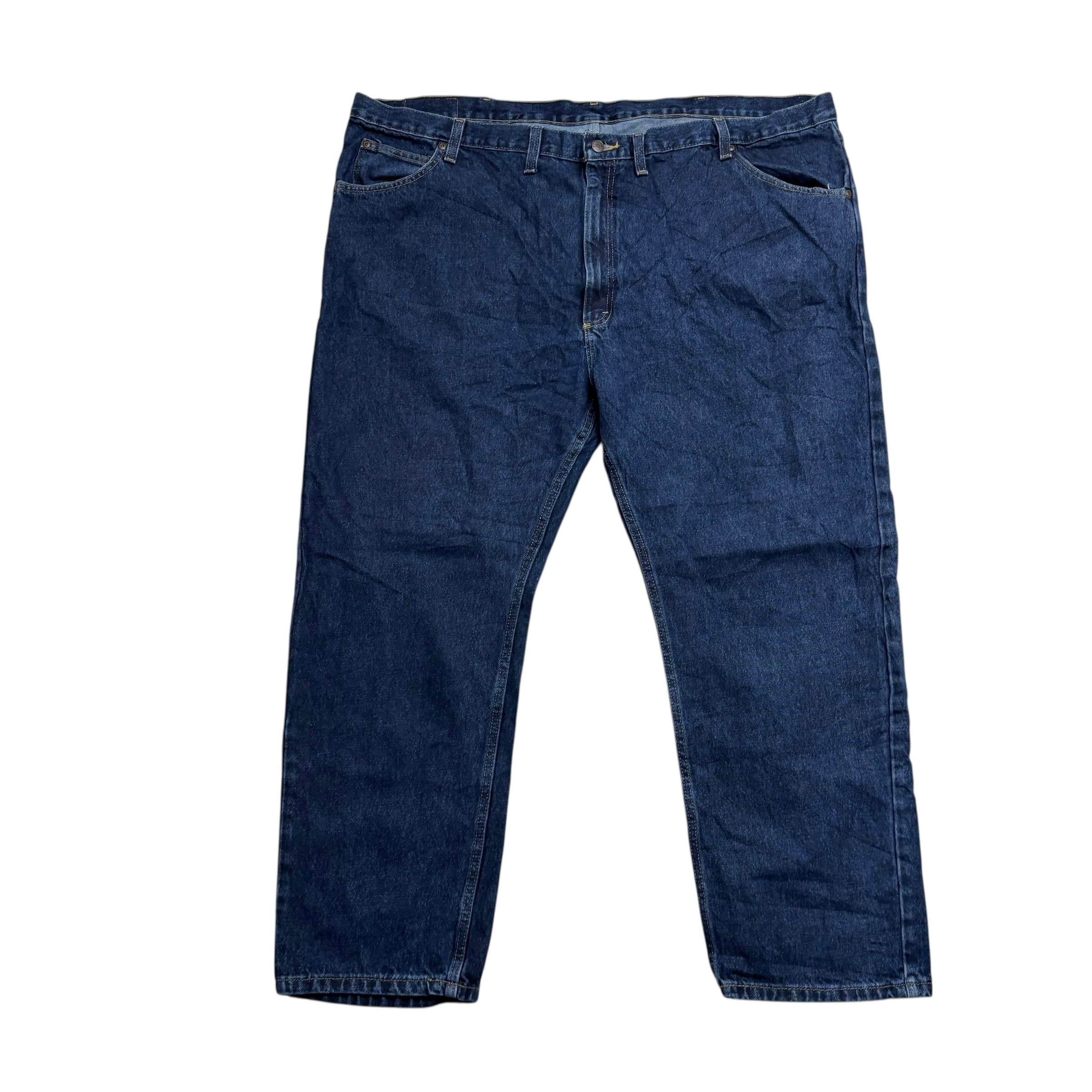 Wrangler Jeans W50 L30 Mens Dark Blue Regular Straight Fit Denim (E)