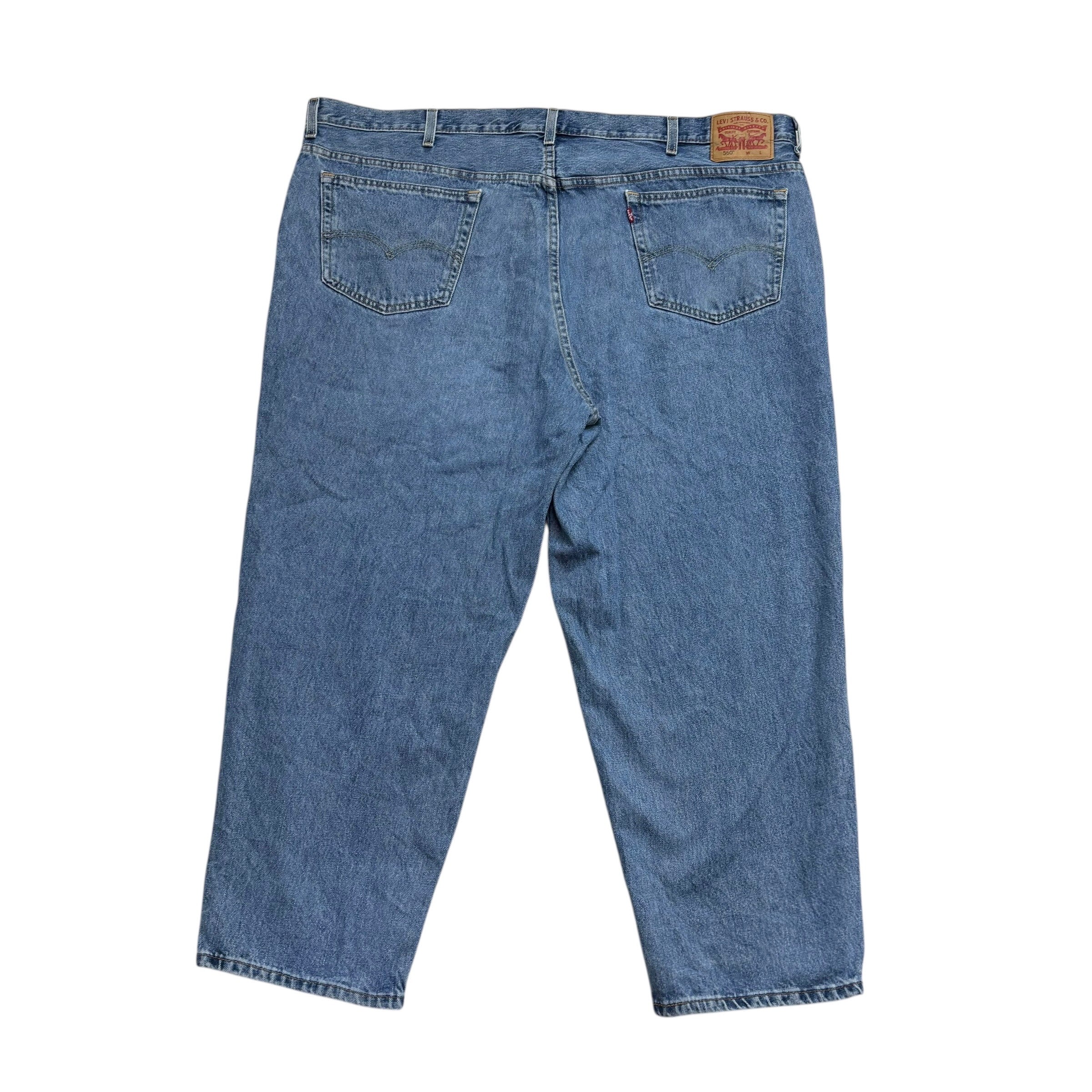 Levis 560 Jeans W50 L29 Mens Light Blue Baggy Relaxed Comfort Fit Denim (E)