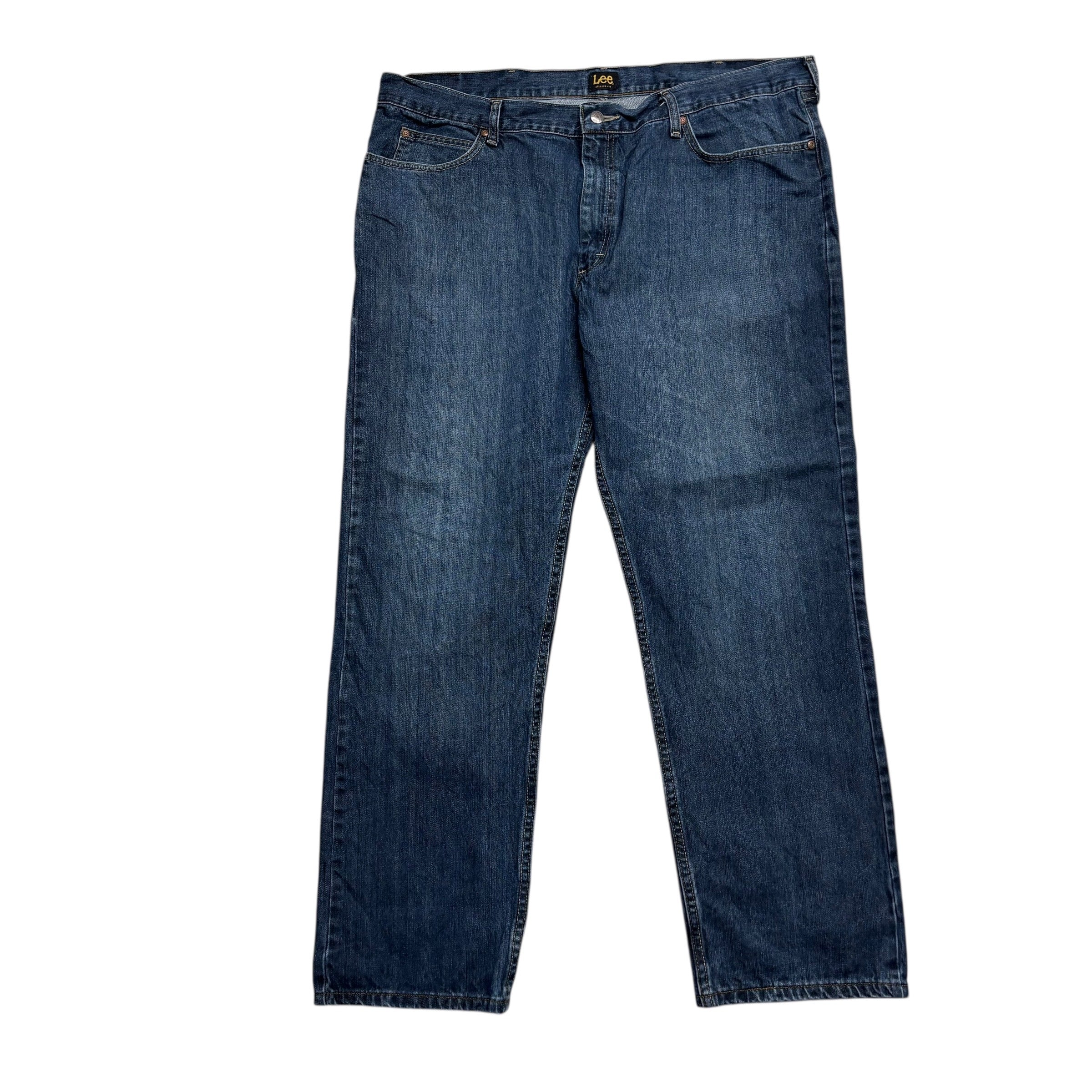 Lee Jeans W42 L32 Mens Dark Blue Relaxed Straight Fit Vintage Denim (E)
