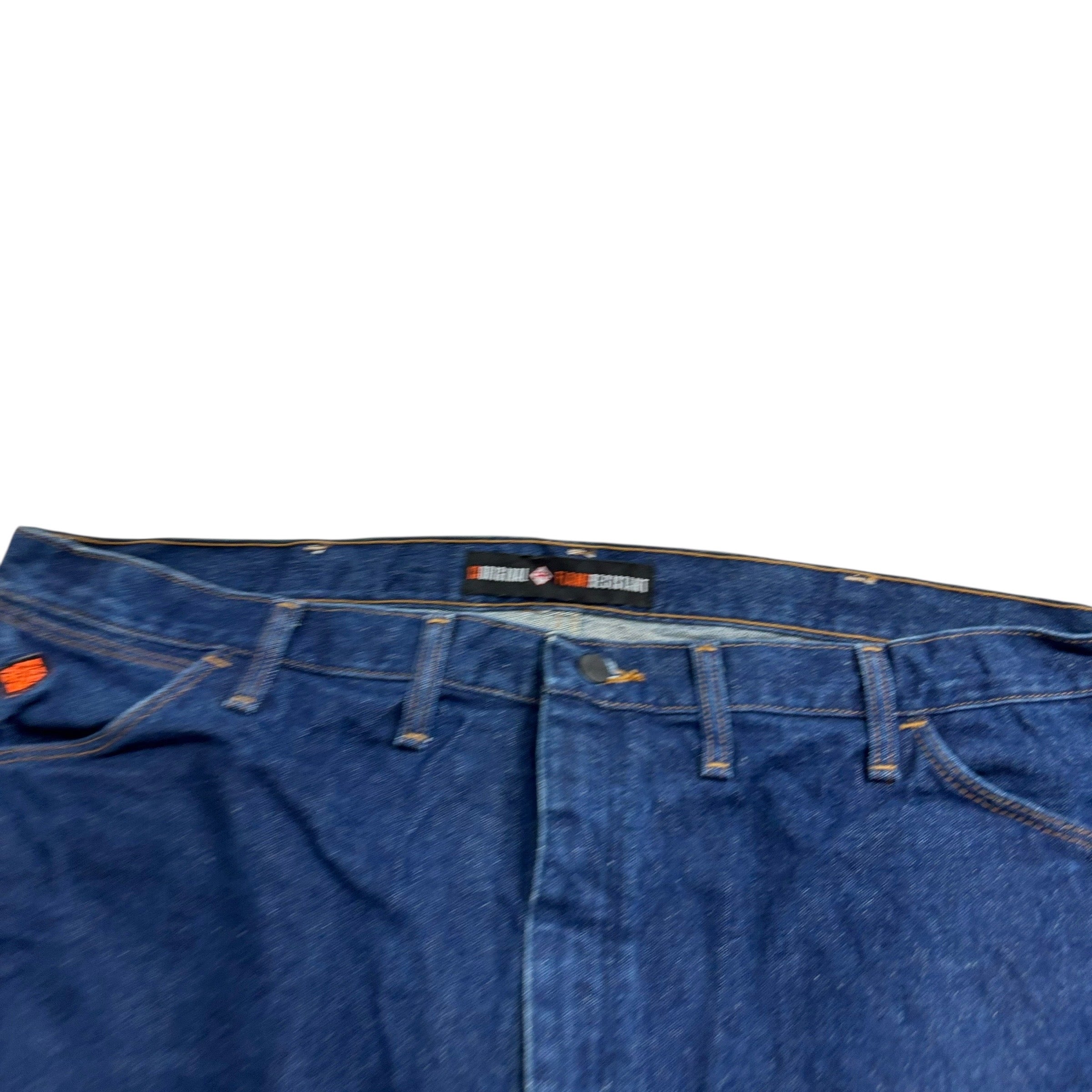 Wrangler Jeans Cowboy Cut W44 L32 Mens Dark Blue 13MWZ Original Fit Denim