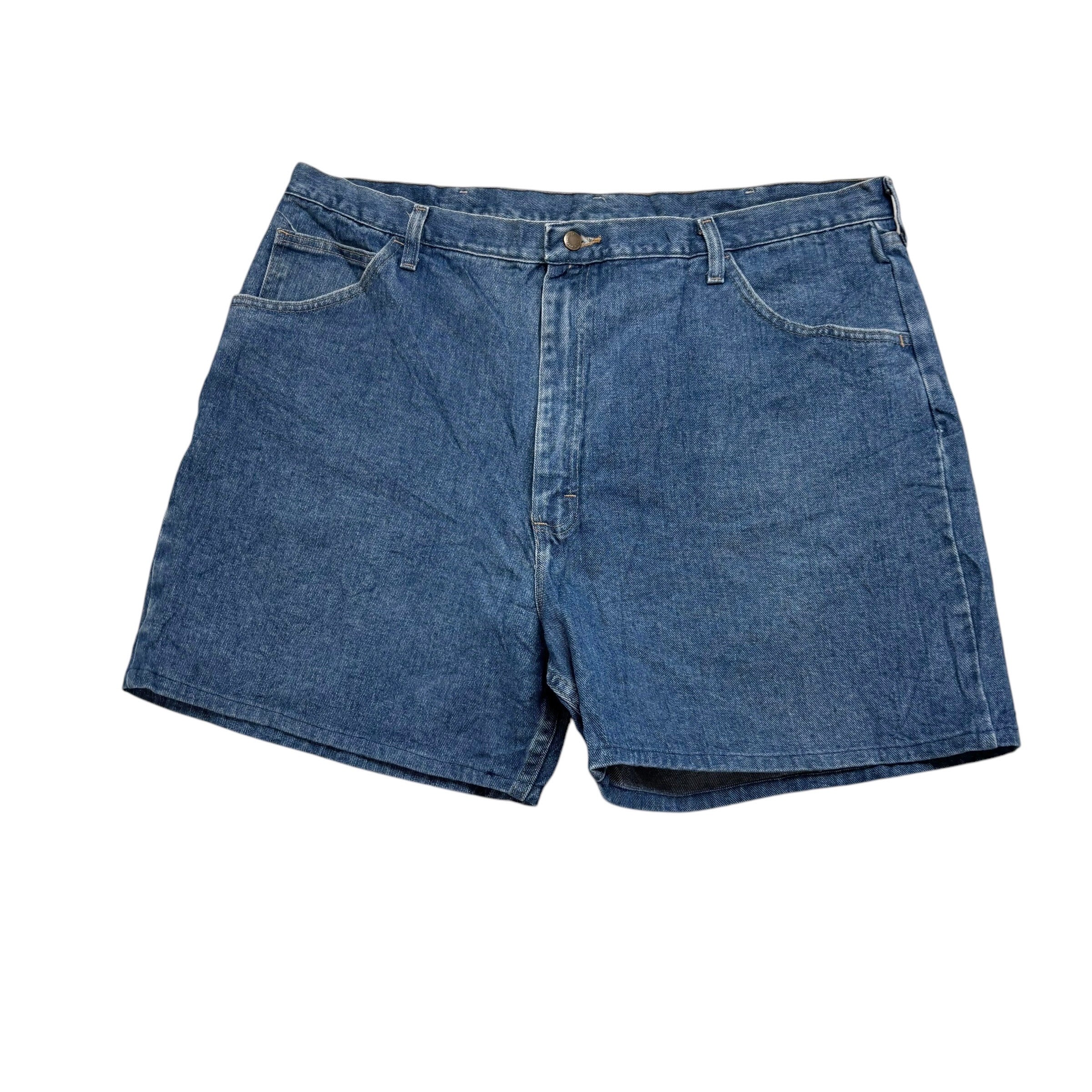 Wrangler Jorts W42 Mens Denim Shorts Mid Blue Relaxed Fit