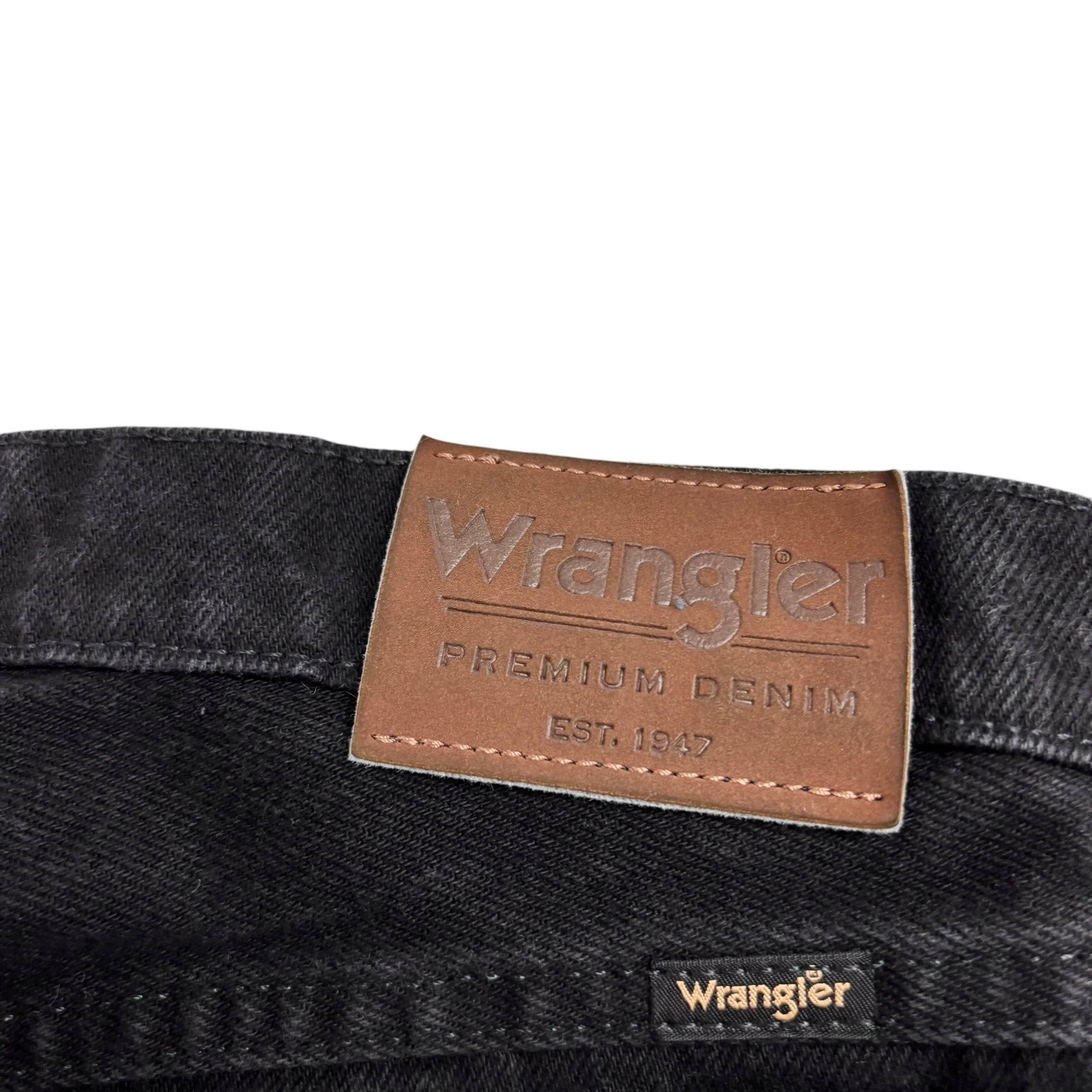 Wrangler Jeans W32 L32 Mens Black Regular Straight Fit Denim (E)