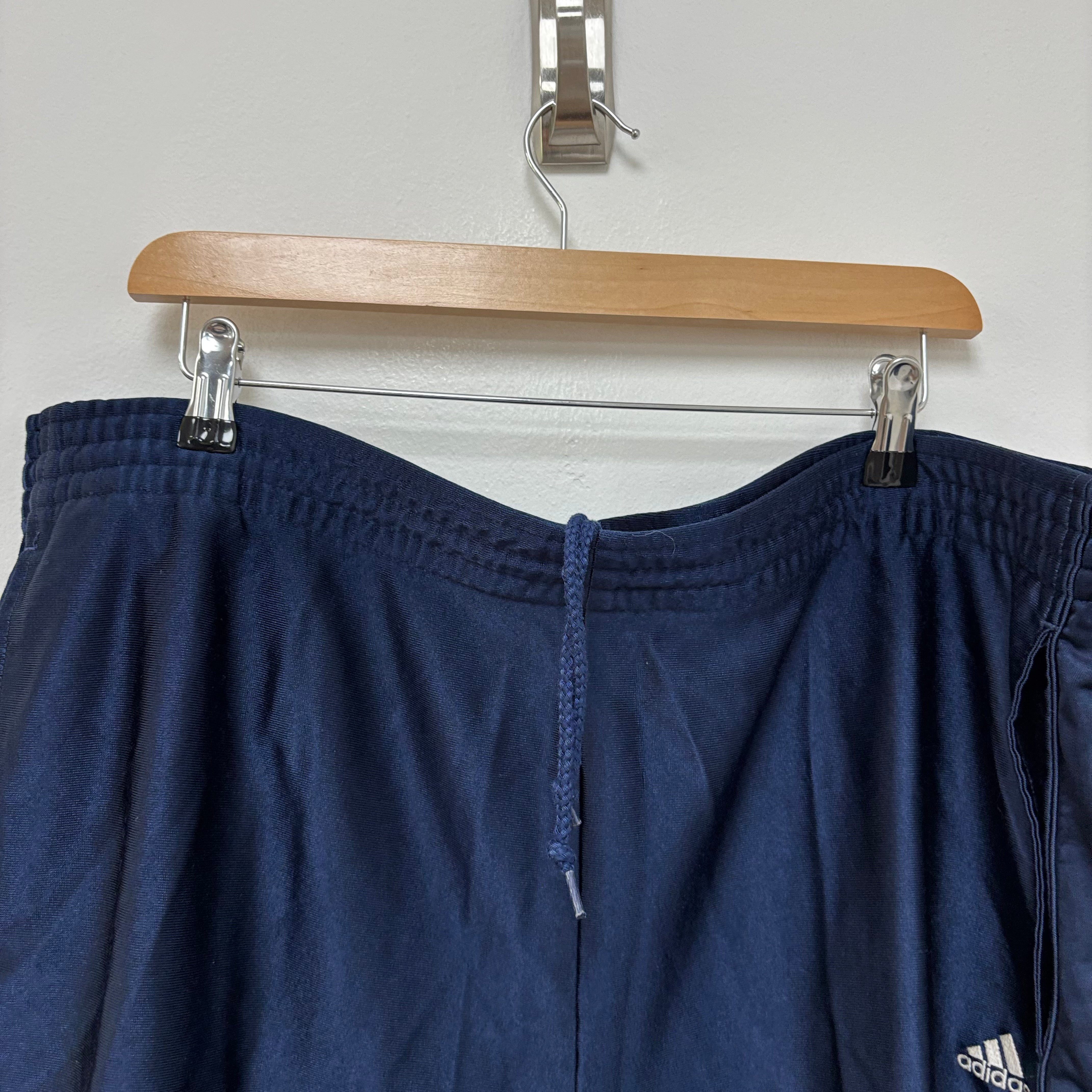 Adidas Shorts Mens XXL Navy Blue Sports Running Gym Athletic Pockets (E)